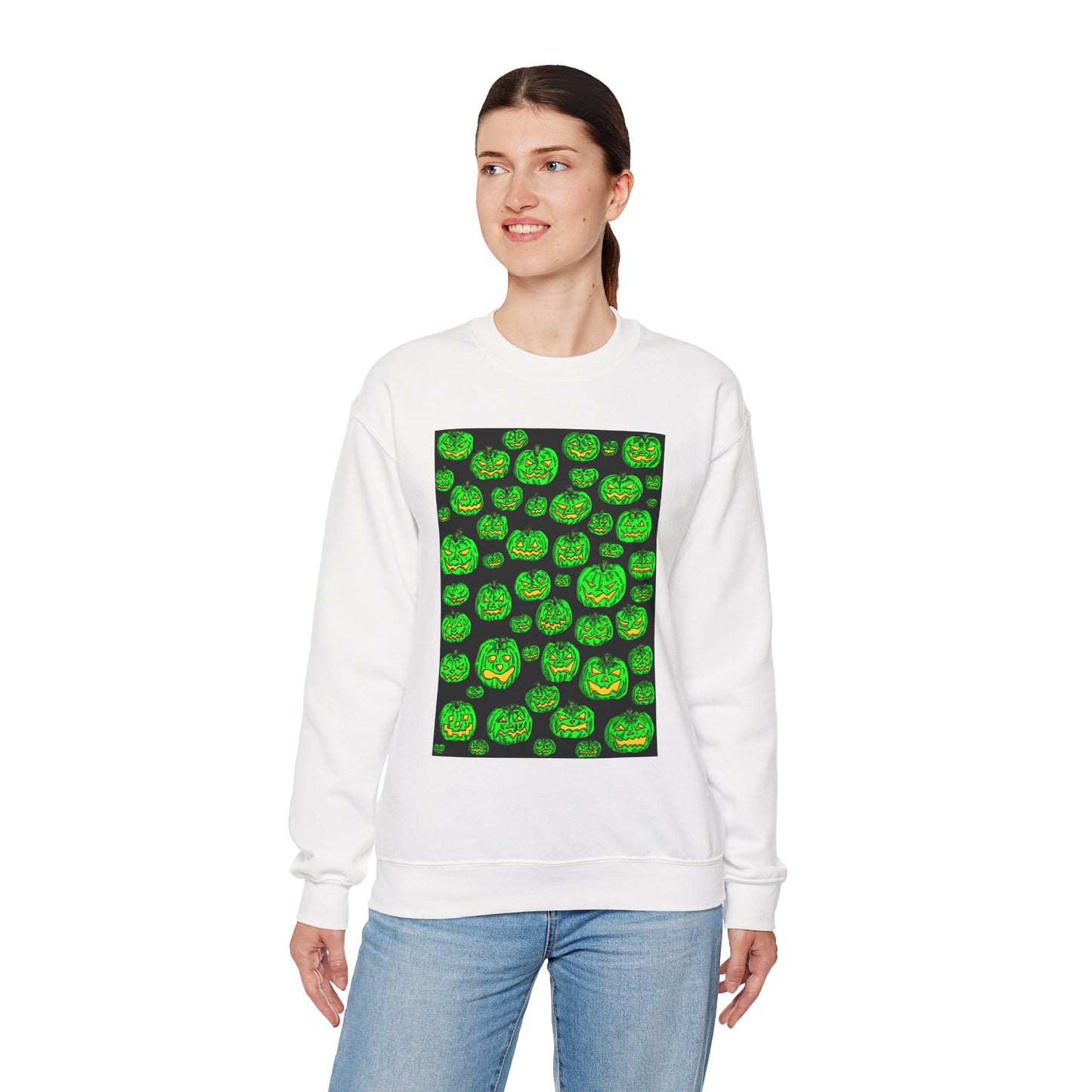 Halloween Pumpkin Crewneck Sweatshirt
