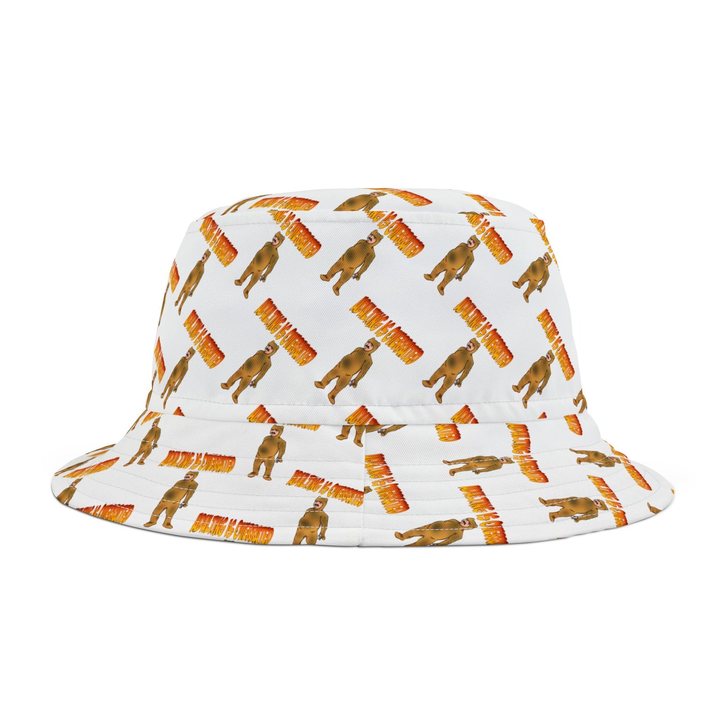 Adulting is Overrated...Funny Bear Pajamas Pattern Bucket Hat - Stylish Summer Accessory for Outdoor Fun