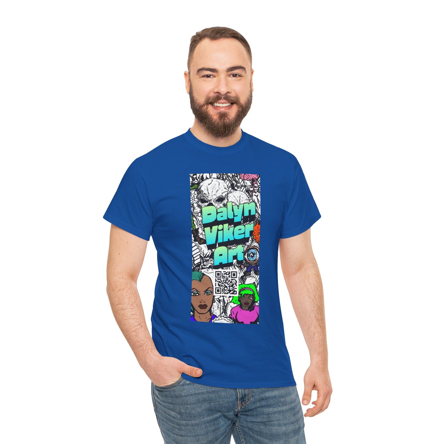 Graphic Art T-Shirt — "Dalyn Viker Art" Vertical Collage Tee