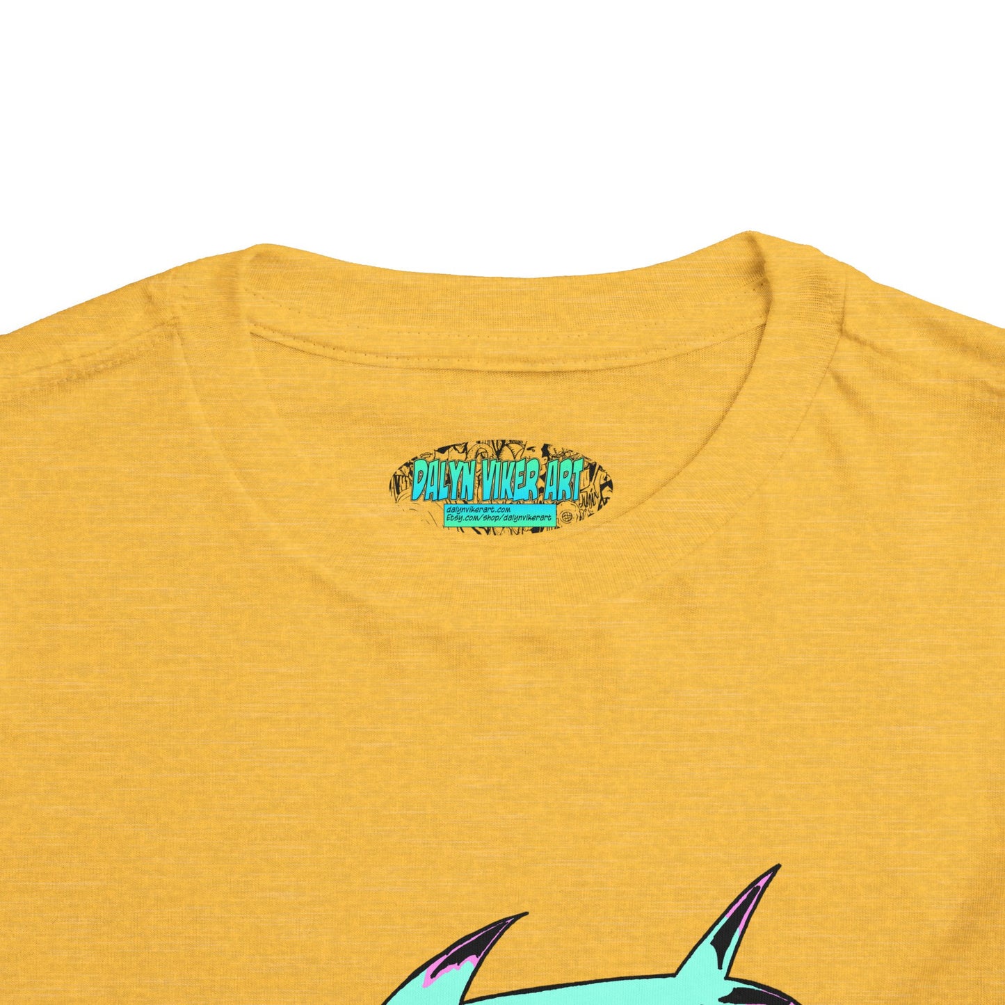Toddler Tee — Cute Teal Shark Graphic Kids T‑Shirt
