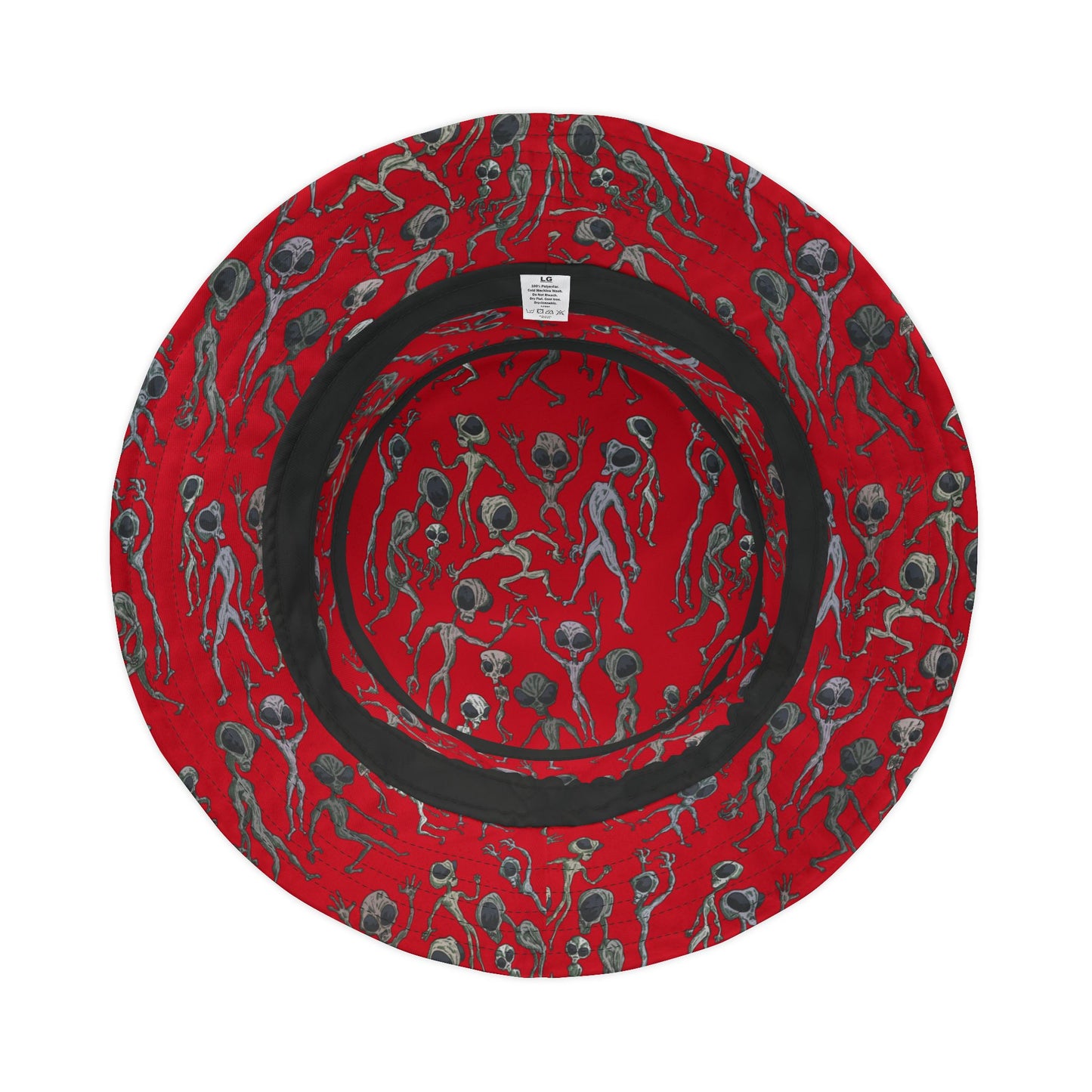 Alien Dance Party Bucket Hat, Fun Summer Hat, Trendy AOP Hat, Unique Gift, Festival Wear