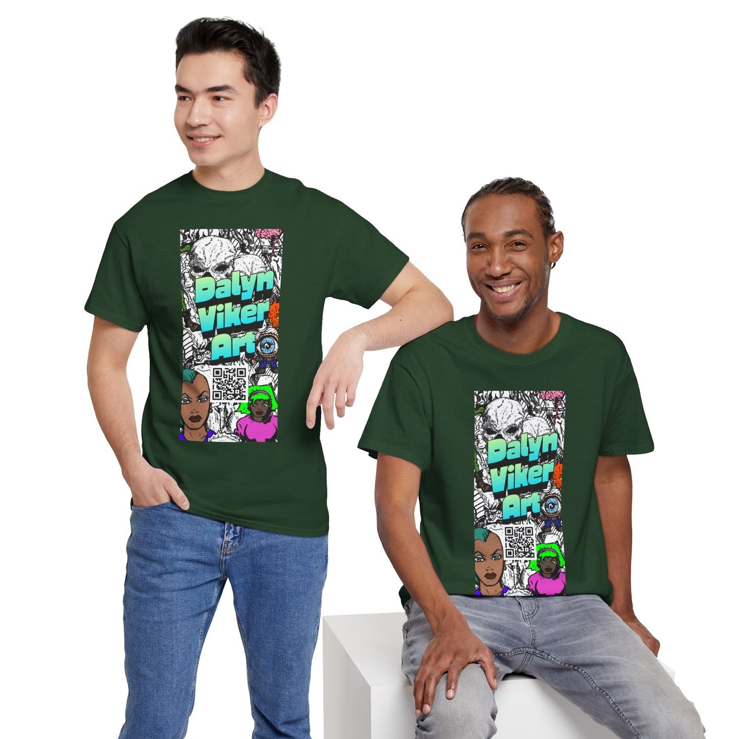 Graphic Art T-Shirt — "Dalyn Viker Art" Vertical Collage Tee