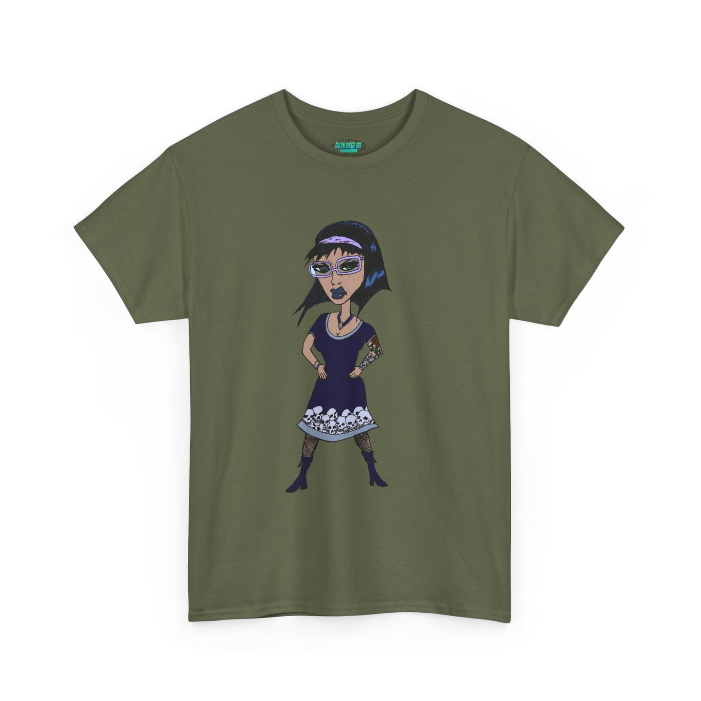 Gothic Doll T-Shirt — Retro Vampire Girl Graphic Tee