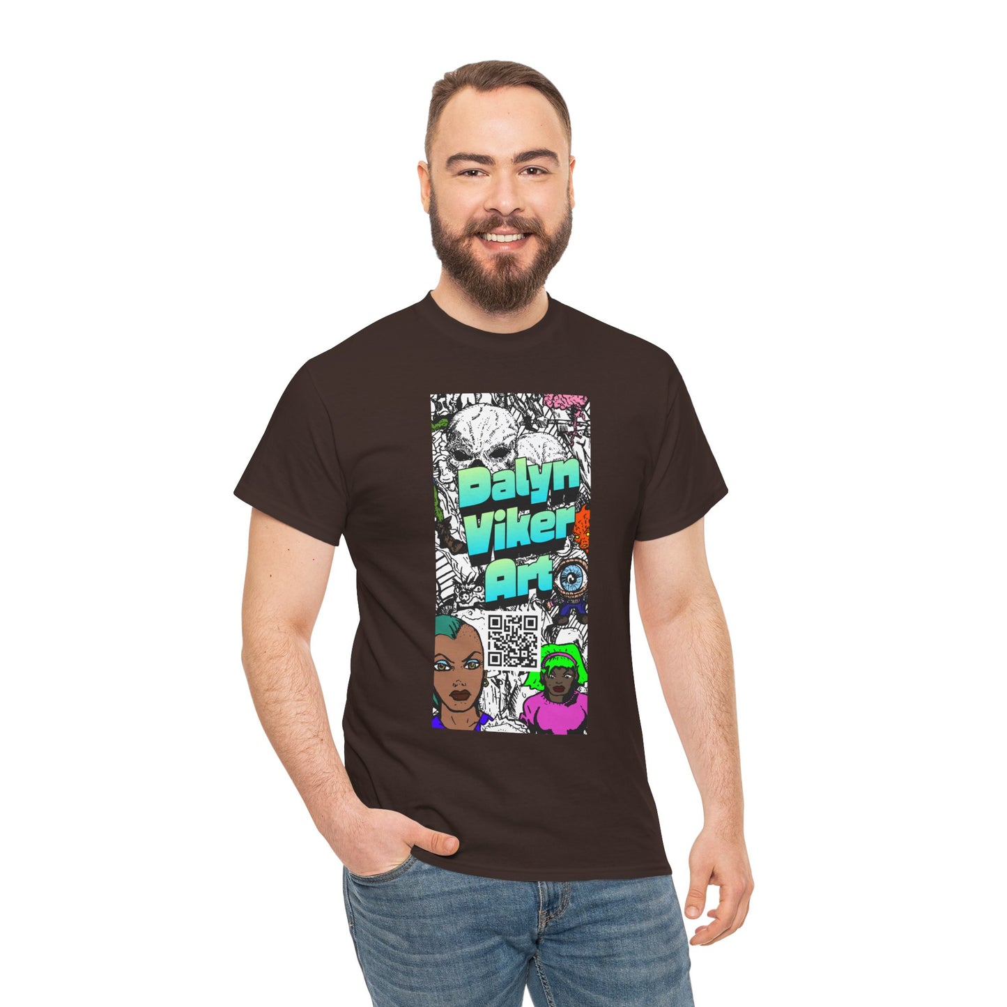 Graphic Art T-Shirt — "Dalyn Viker Art" Vertical Collage Tee