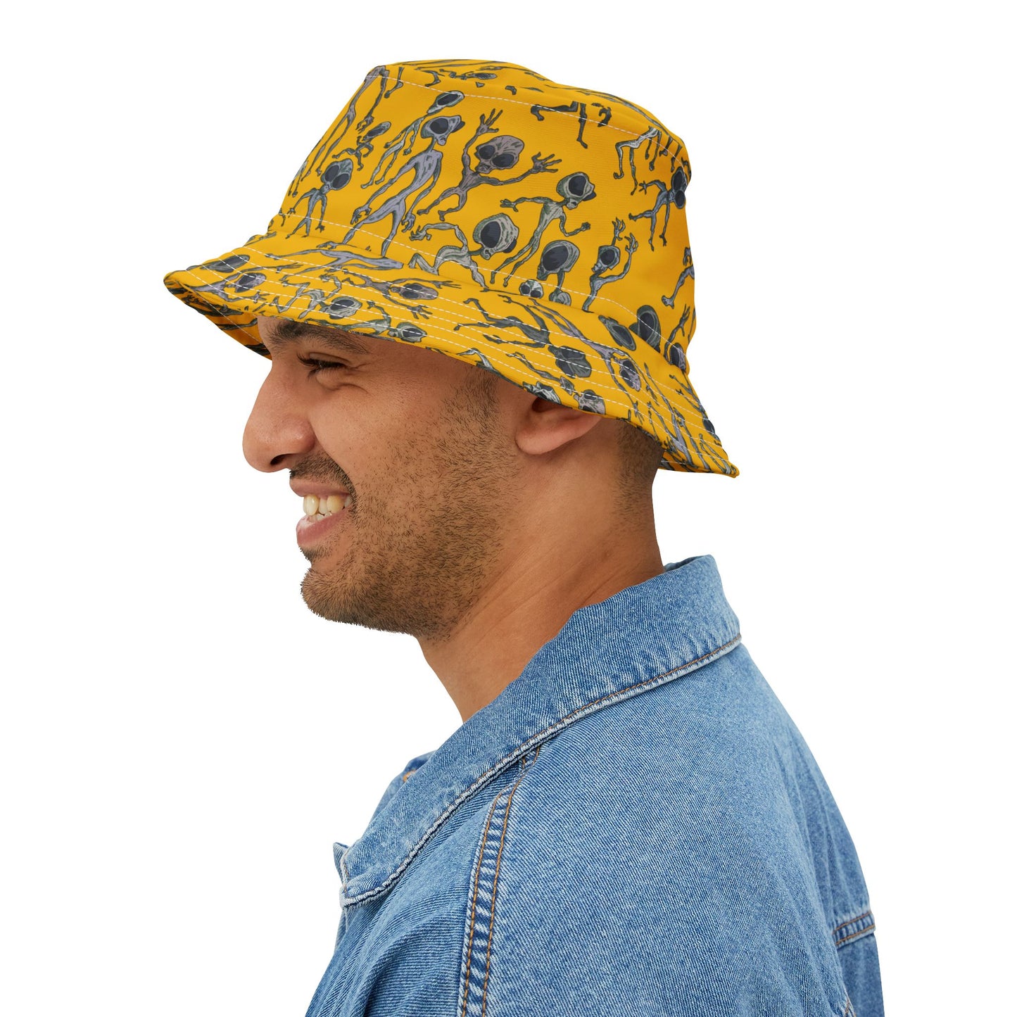 Alien Dance Party Bucket Hat, Fun Outdoor Accessory, Summer Festival Hat, Unique Gift for Sci-Fi Lovers, Fashionable Sun Protection