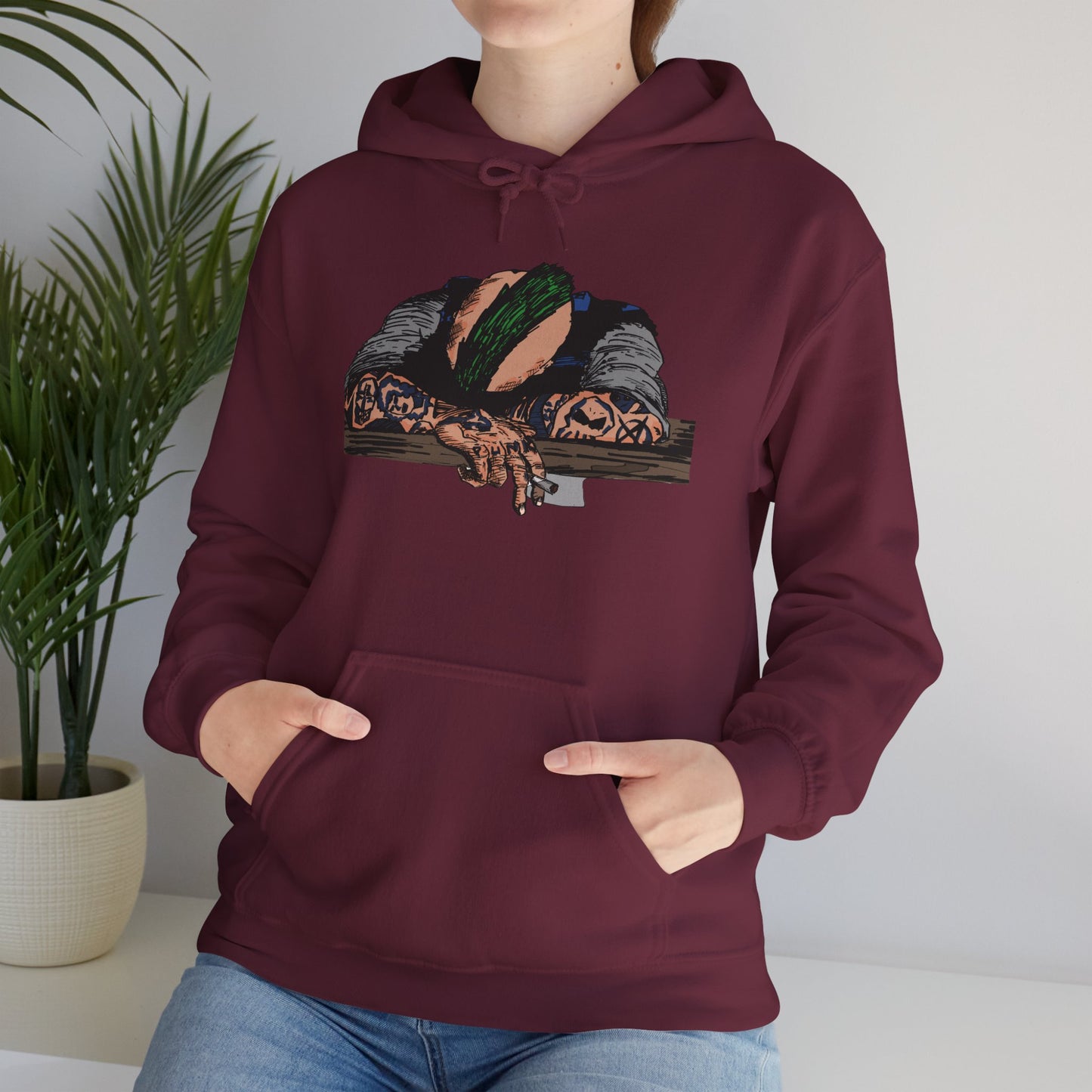 Punk and Done Color Unisex Hooded Sweatshirt, Cozy Streetwear, Unique Gift for Art Lovers, Casual Lounge Wear, Perfect for Fall Fashion