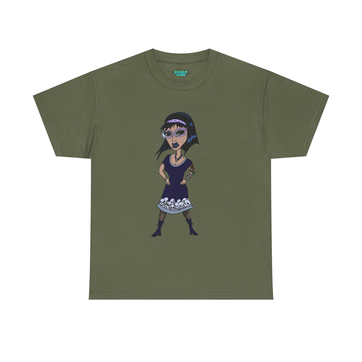 Gothic Doll T-Shirt — Retro Vampire Girl Graphic Tee