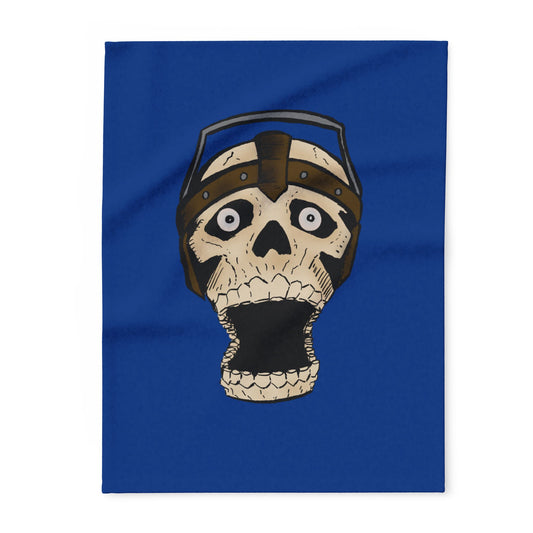 Electric Screaming Skull Arctic Fleece Blanket