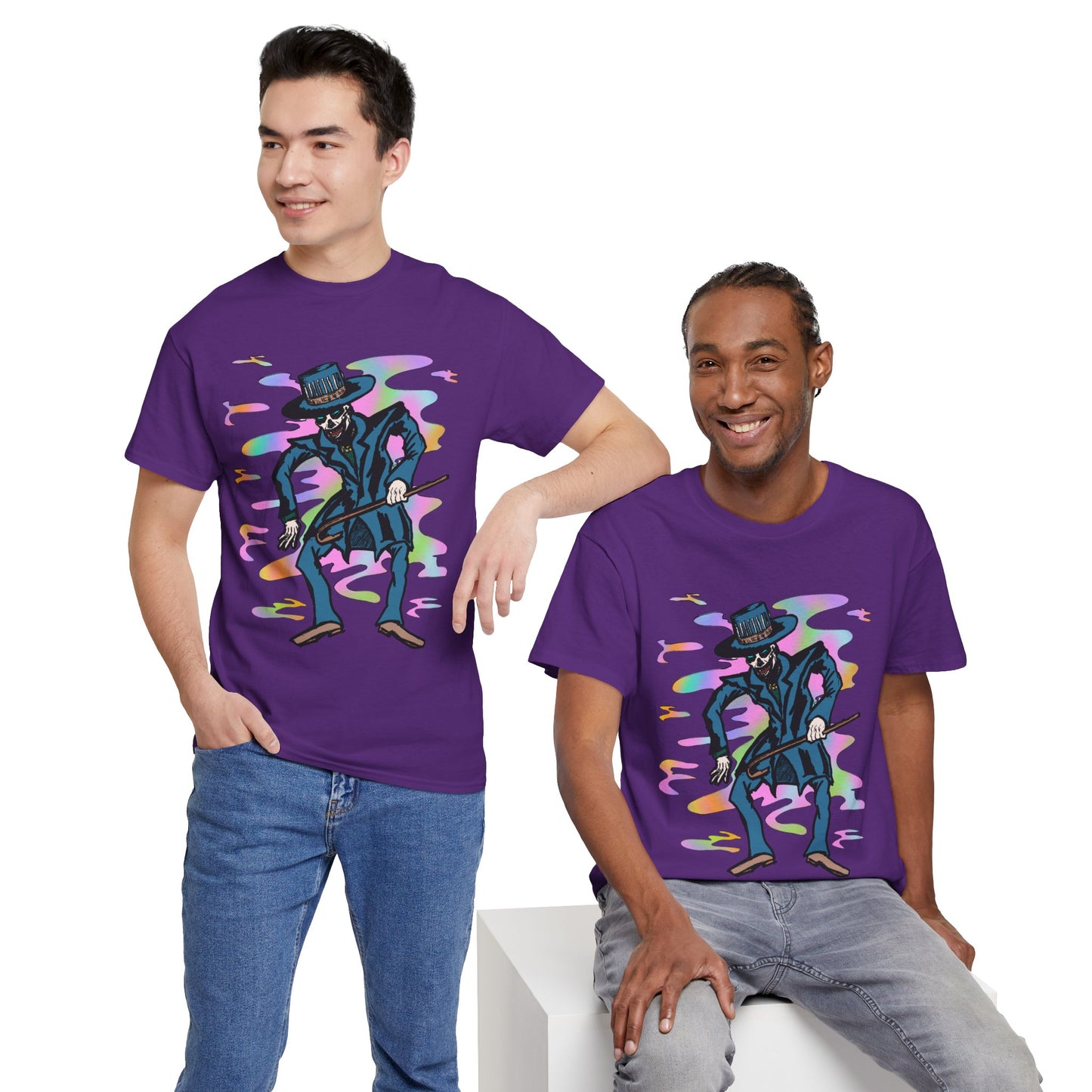 Voodoo Maniac Colorful Cartoon Magician Unisex Heavy Cotton Tee