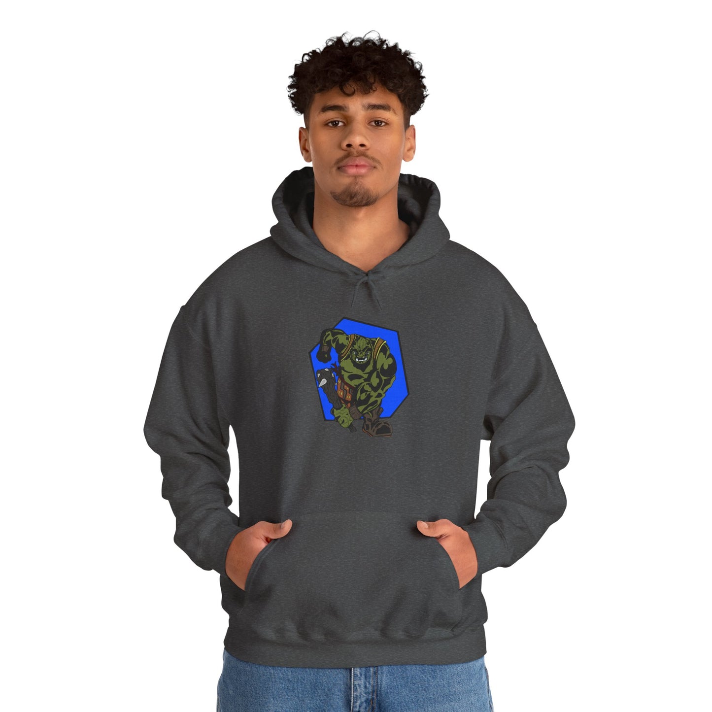 Heroic Monster Hooded Sweatshirt, Cozy Casual, Gift for Gamer, Geek Wear, Unisex Hoodie, Birthday Present, Halloween Style