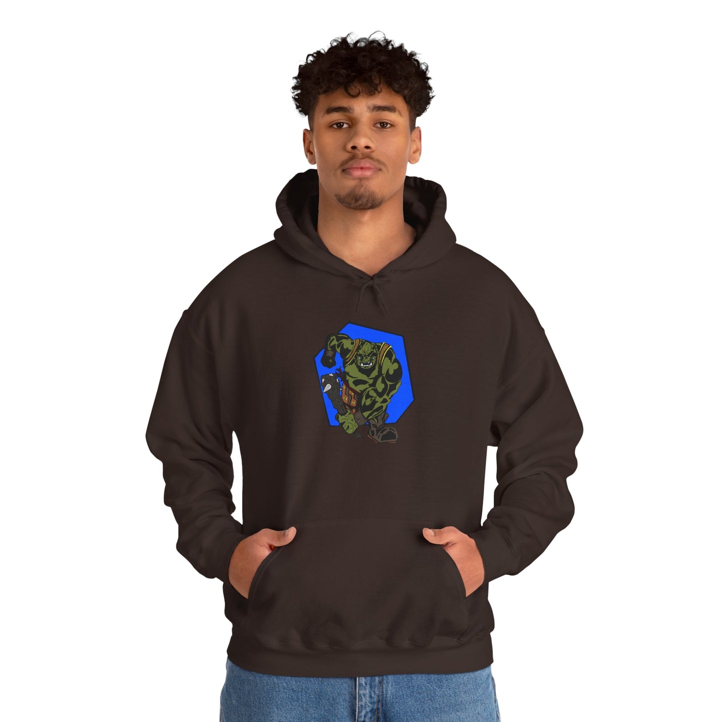 Heroic Monster Hooded Sweatshirt, Cozy Casual, Gift for Gamer, Geek Wear, Unisex Hoodie, Birthday Present, Halloween Style