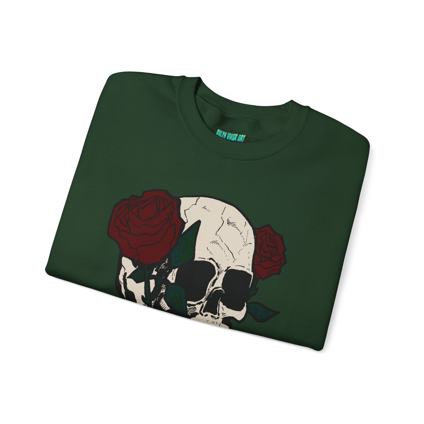Skull & Rose Crewneck Sweatshirt - Unisex Heavy Blend™