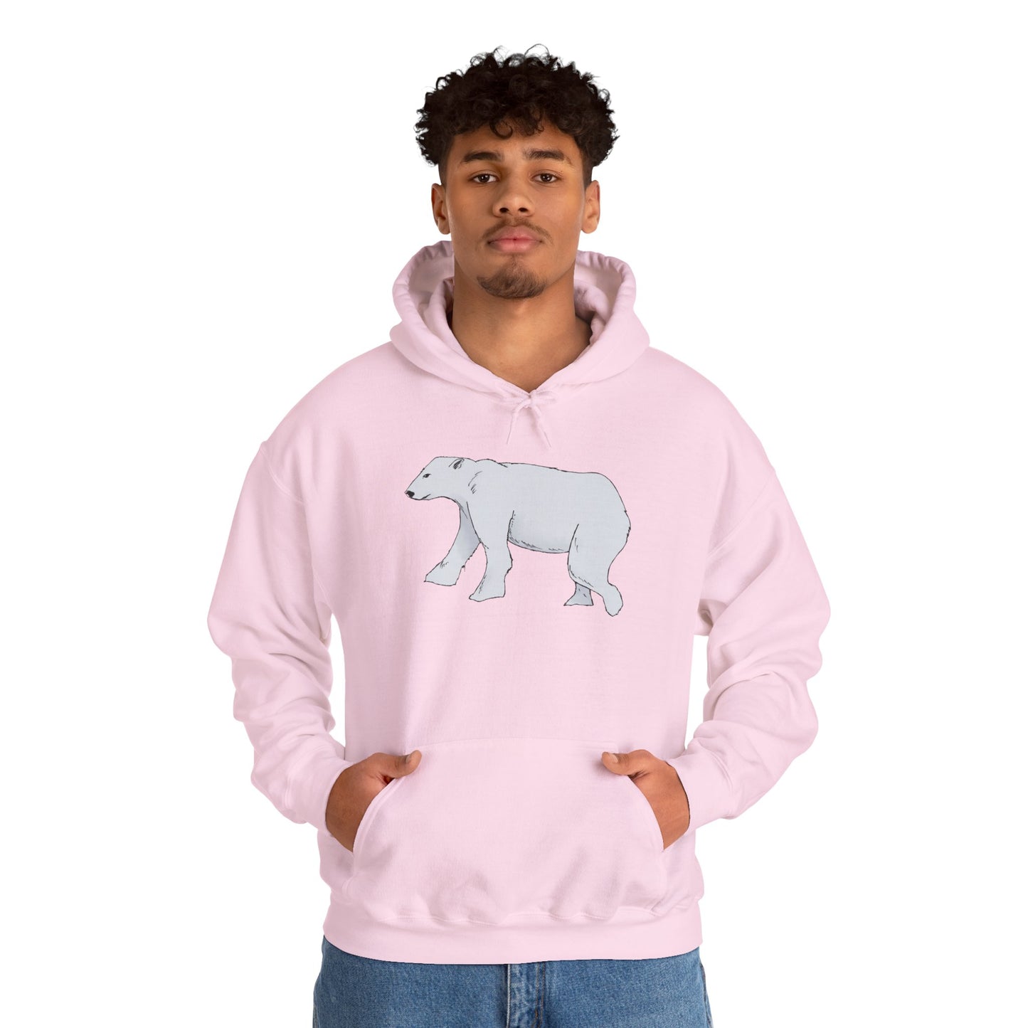 Cozy Polar Bear Hoodie - Warm Winter Fashion, Unisex Sweatshirt, Gift for Animal Lovers, Perfect for Cold Days, Cute Outdoor Wear