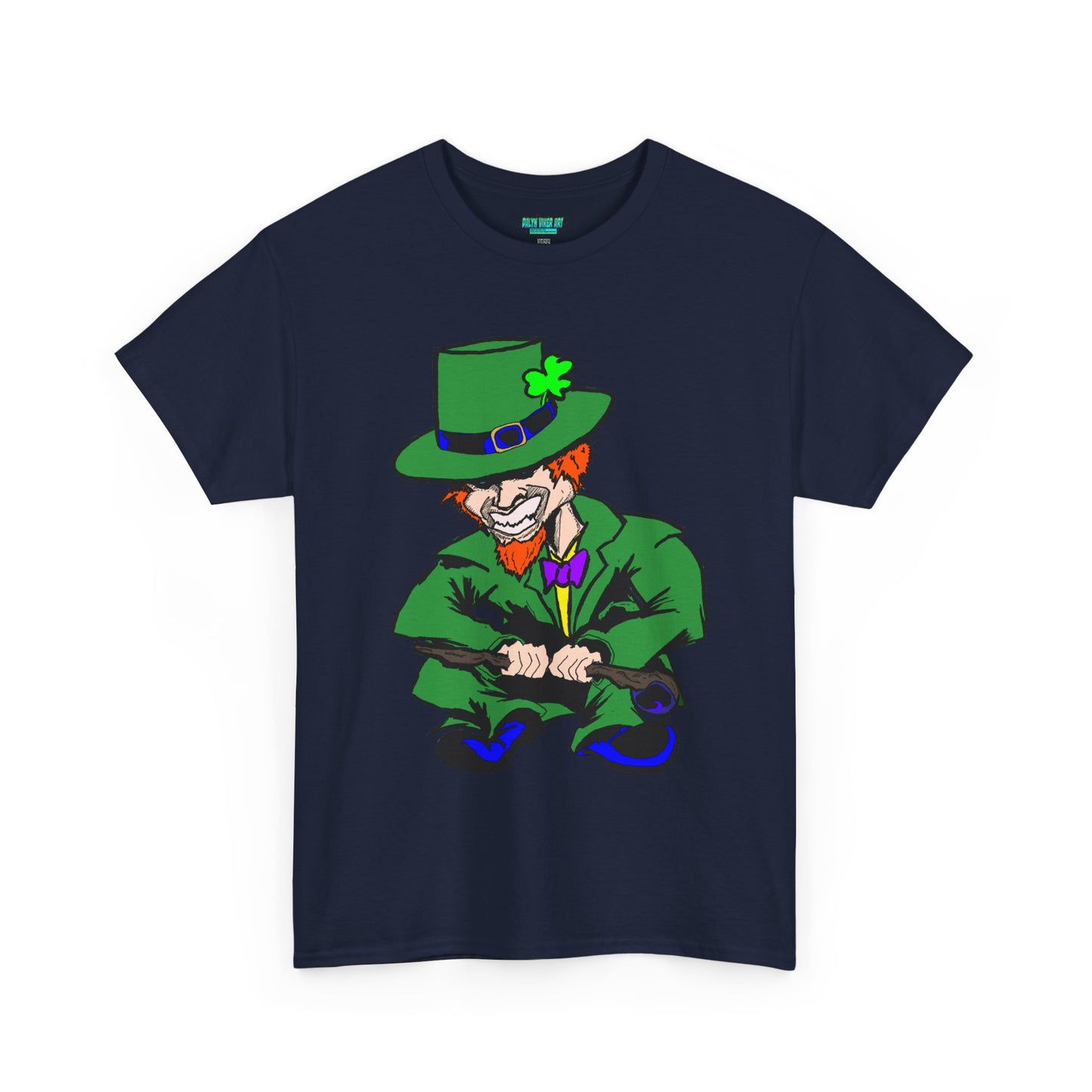 Funny Mischievious Leprechaun Saint Patrick's Day Unisex Heavy Cotton Tee - Leprechaun Design