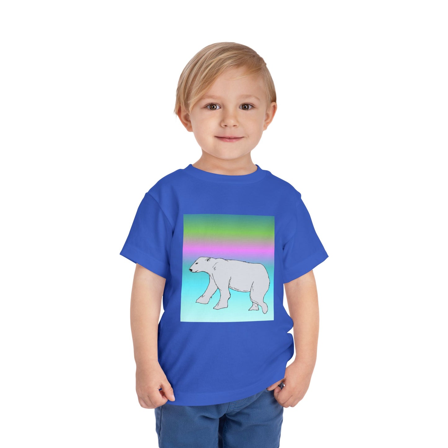 Toddler Tee — Pastel Polar Bear Graphic Shirt