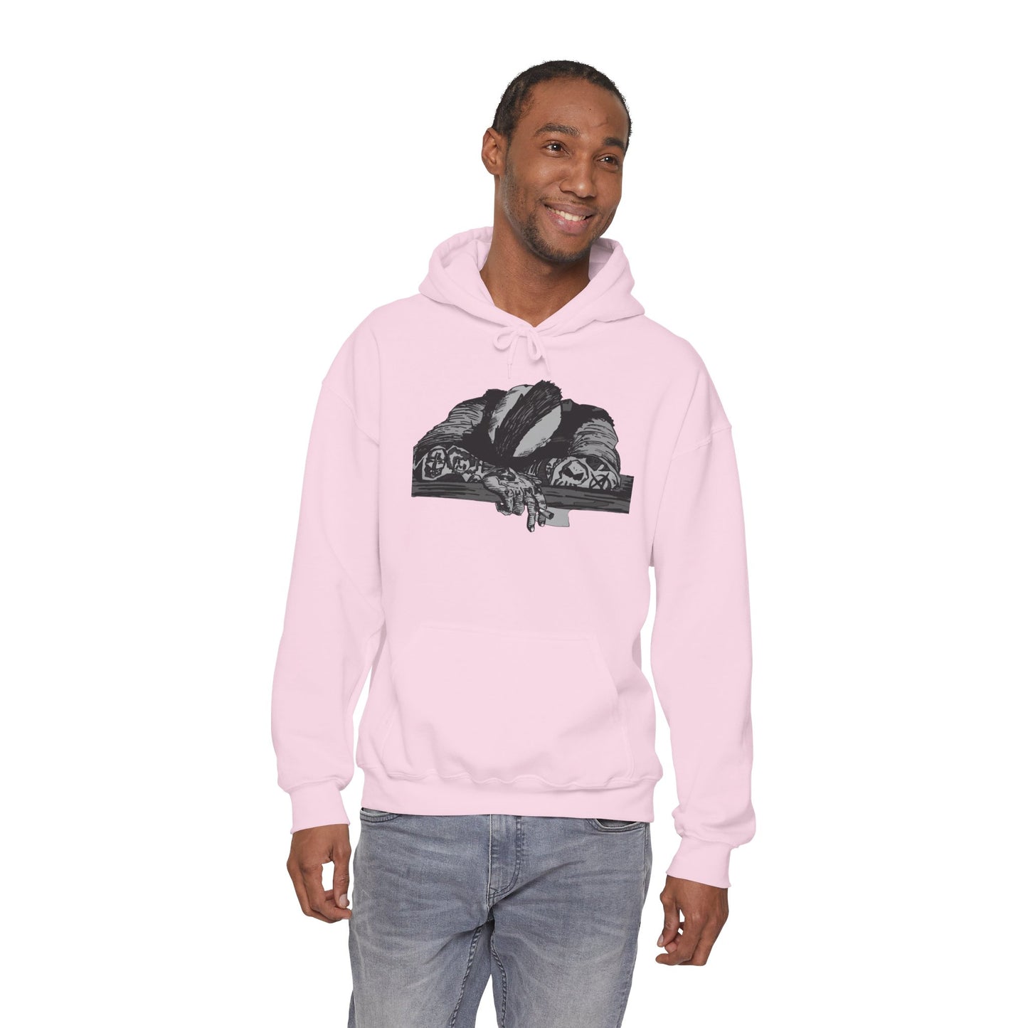 Punk and Done Unisex Hoodie with Artistic Design, Cozy Streetwear, Graphic Sweatshirt for Casual Vibes, Perfect Gift for Any Occasion