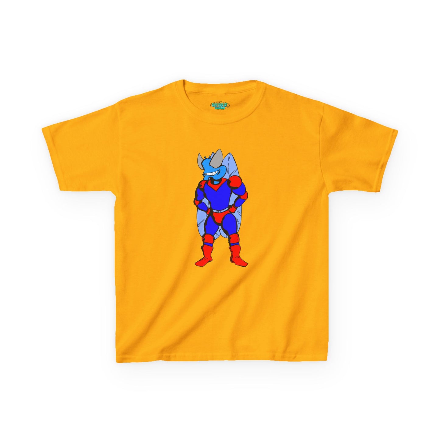 Astro-Fly Kids Superhero T-Shirt — Cute Red & Blue Winged Hero Tee for Boys & Girls