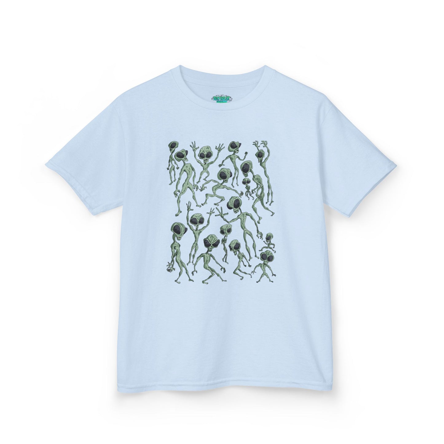 Alien Dance Party Kids Playful Graphic Tee, Kids T-Shirt, Fun Children’s Apparel, Unique Gift for Kids, Summer Wear, Kids Graphic Shirt