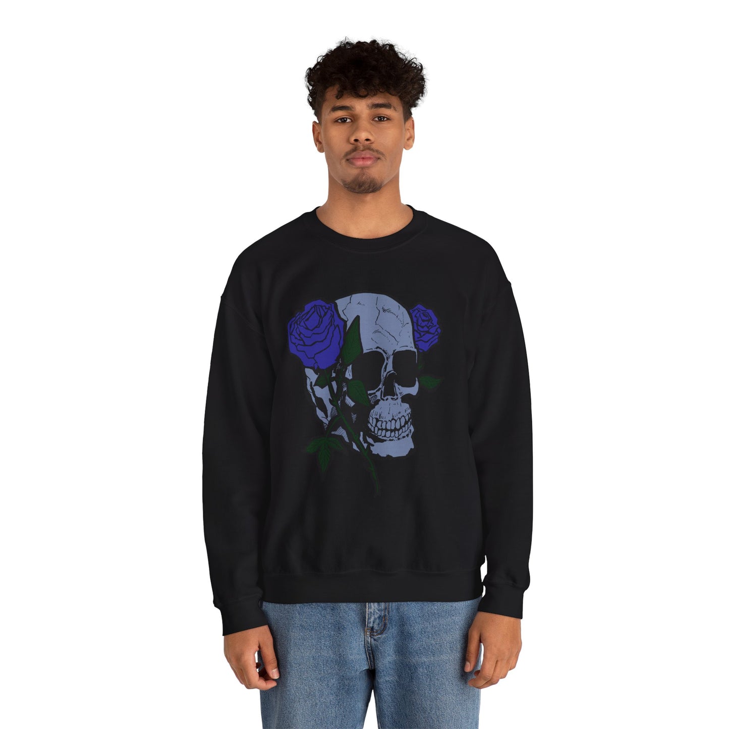 Rose Skull Crewneck Sweatshirt for Stylish Comfort