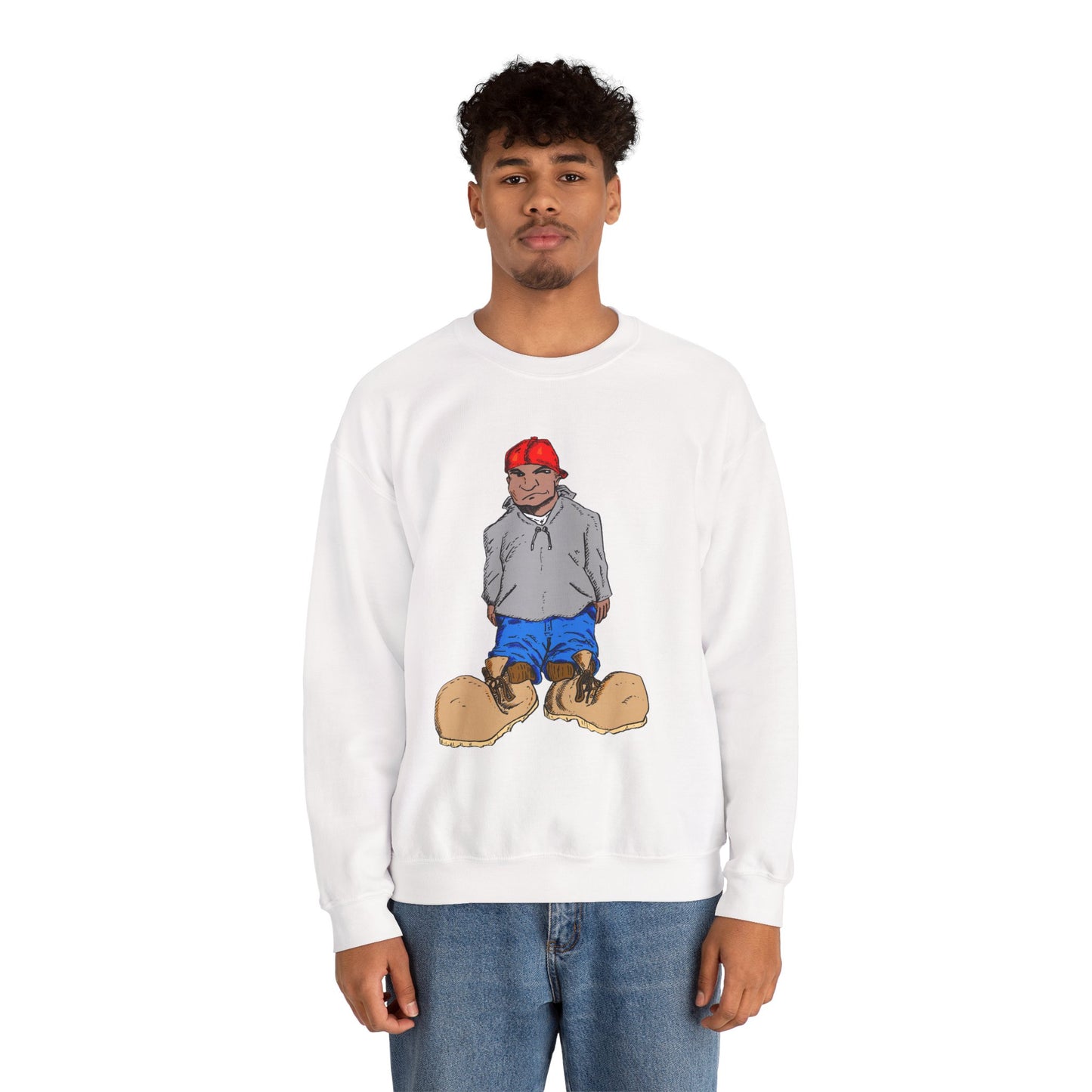 Urban Street Fun Character Boots Art Unisex Crewneck Sweatshirt