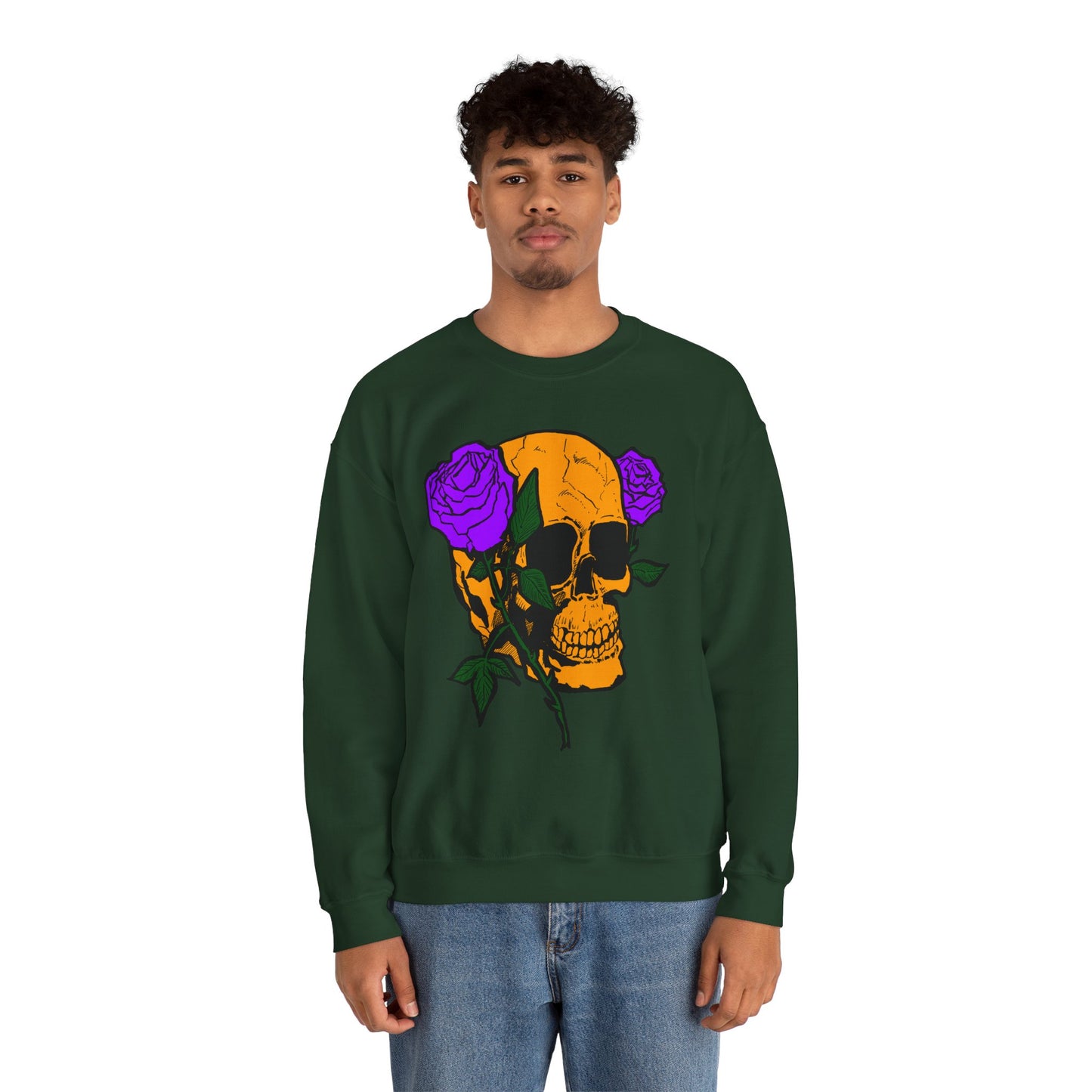Skull & Roses Sweatshirt - Unisex Heavy Blend™ Crewneck