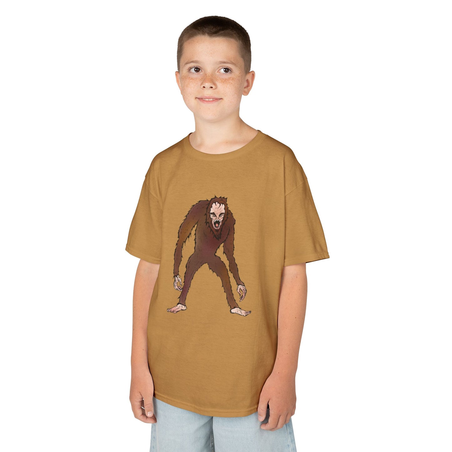 Kids Tee — Playful Sasquatch/Yeti Monster Graphic