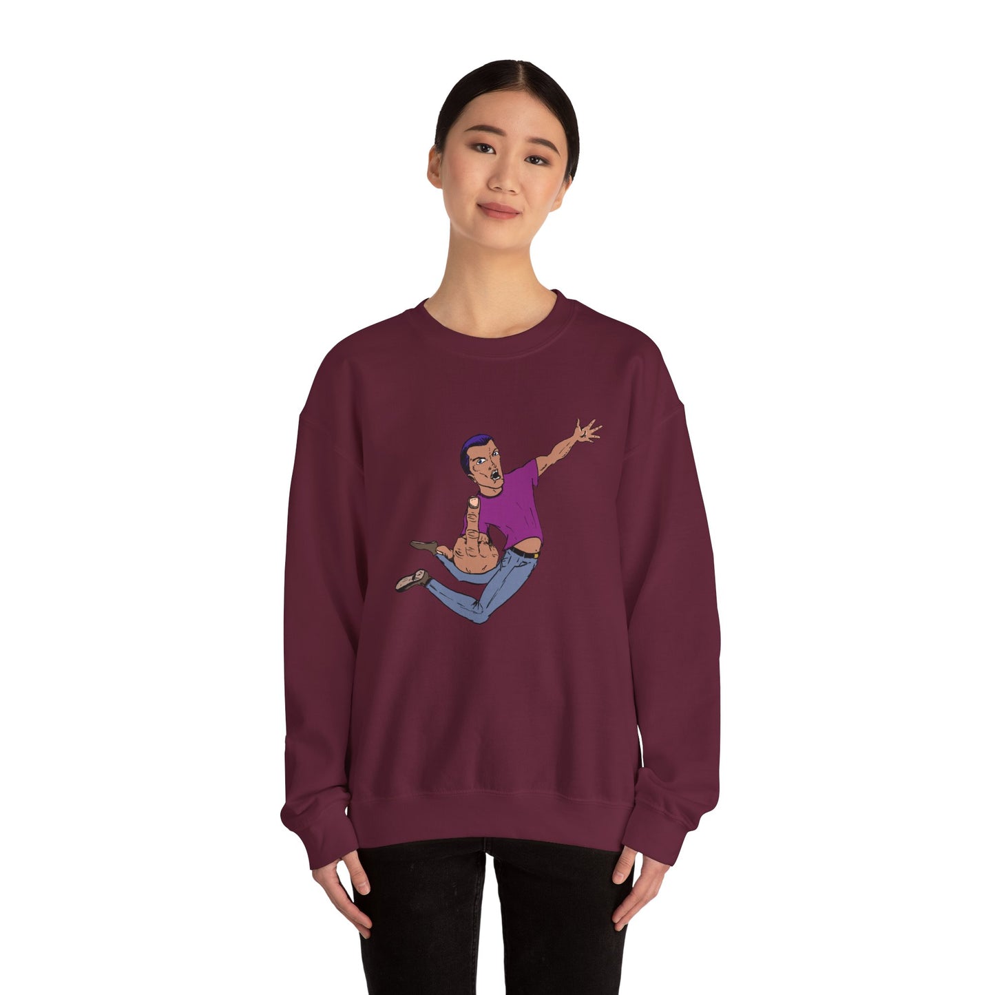 Flying Eff Dynamic Cartoon Character Crewneck Sweatshirt