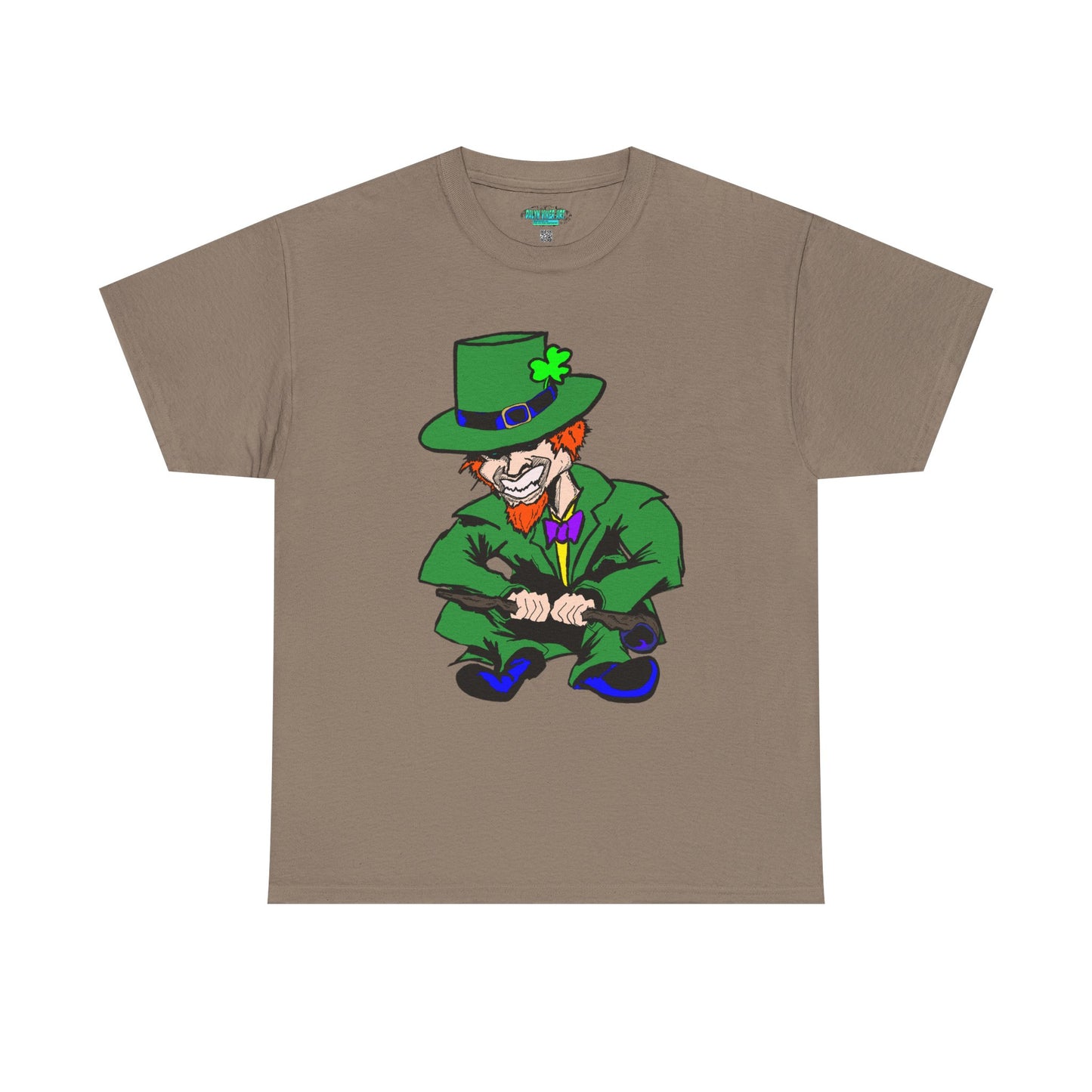 Funny Mischievious Leprechaun Saint Patrick's Day Unisex Heavy Cotton Tee - Leprechaun Design