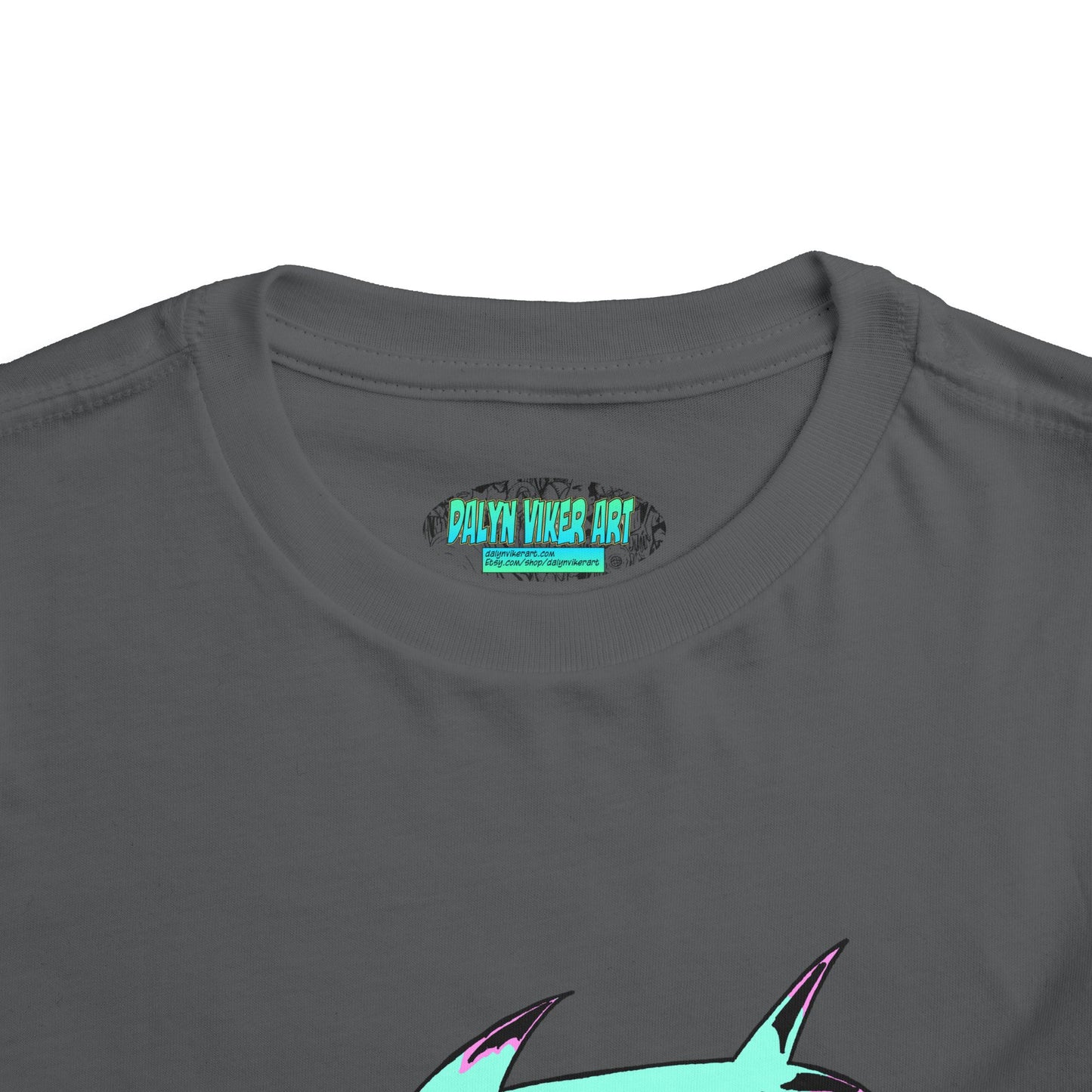 Toddler Tee — Cute Teal Shark Graphic Kids T‑Shirt