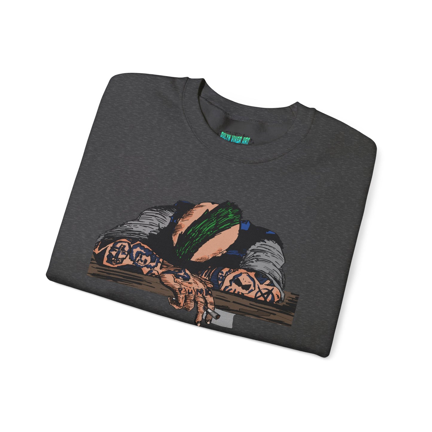 Punk and Done Artistic Unisex Crewneck Sweatshirt - Cozy Vibes