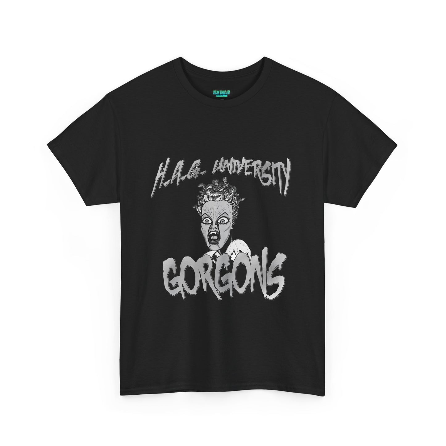 Graphic Tee with Gorgon Mascot - Greek Mythology University Unisex Shirt