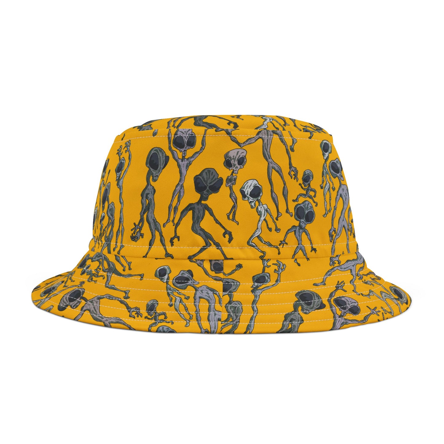 Alien Dance Party Bucket Hat, Fun Outdoor Accessory, Summer Festival Hat, Unique Gift for Sci-Fi Lovers, Fashionable Sun Protection