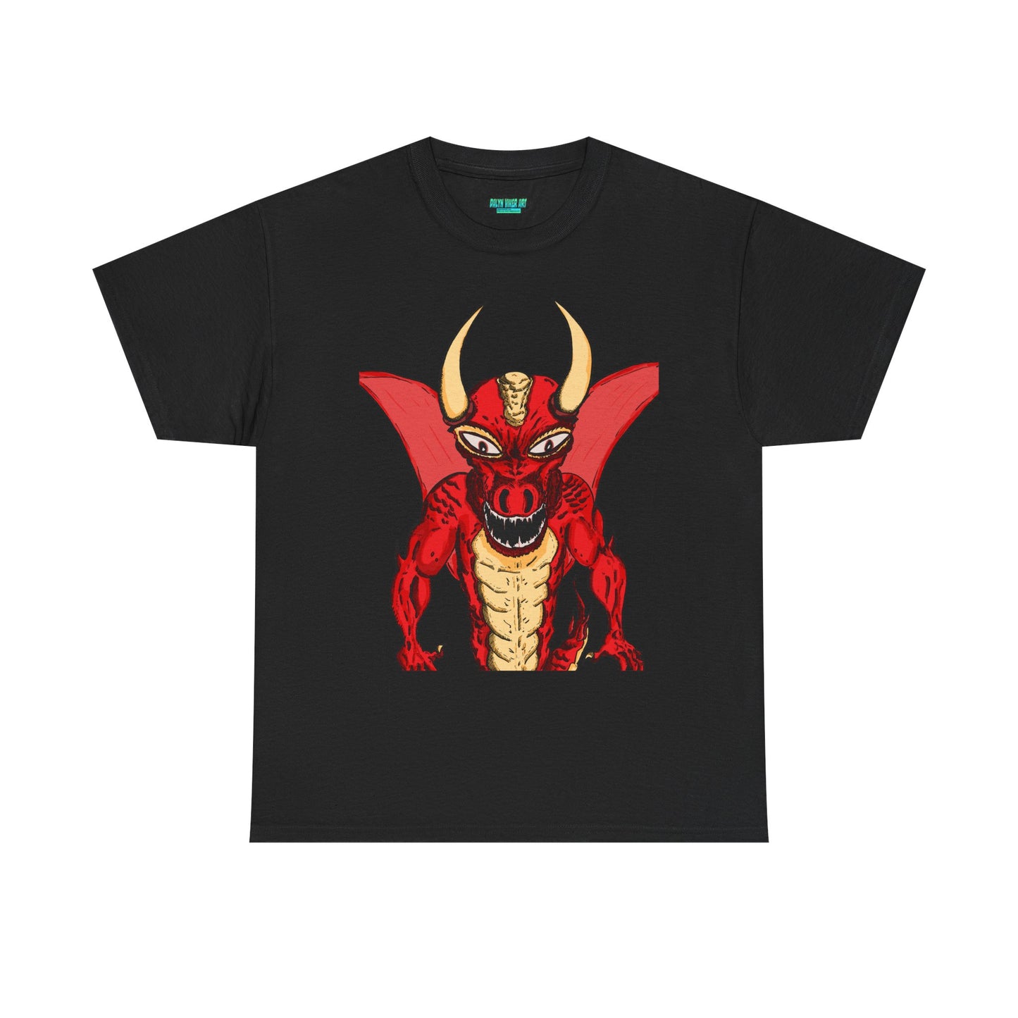 Bold Red Dragon Unisex Heavy Cotton Tee | Graphic Shirt for Anime Fans, Party Wear, Casual Outfit, Gift for Him/Her