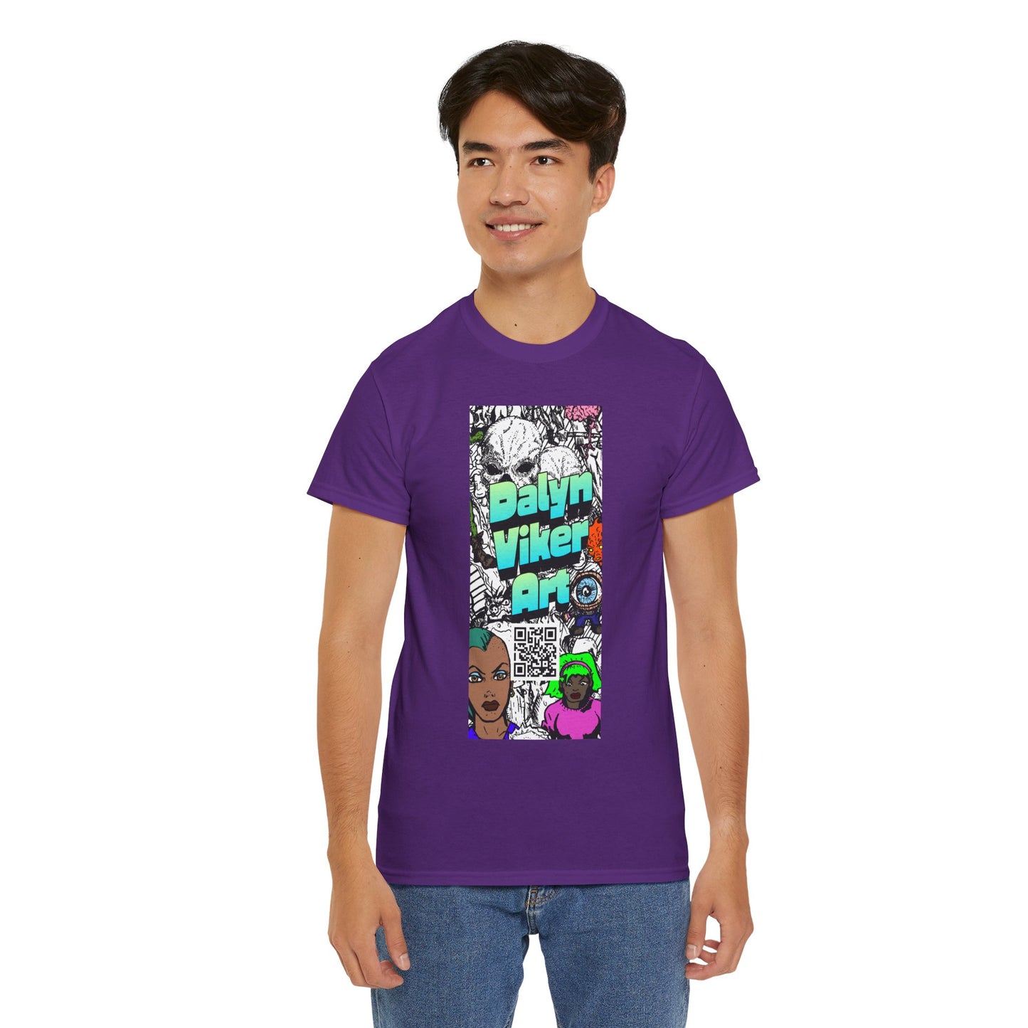 Graphic Art T-Shirt — "Dalyn Viker Art" Vertical Collage Tee