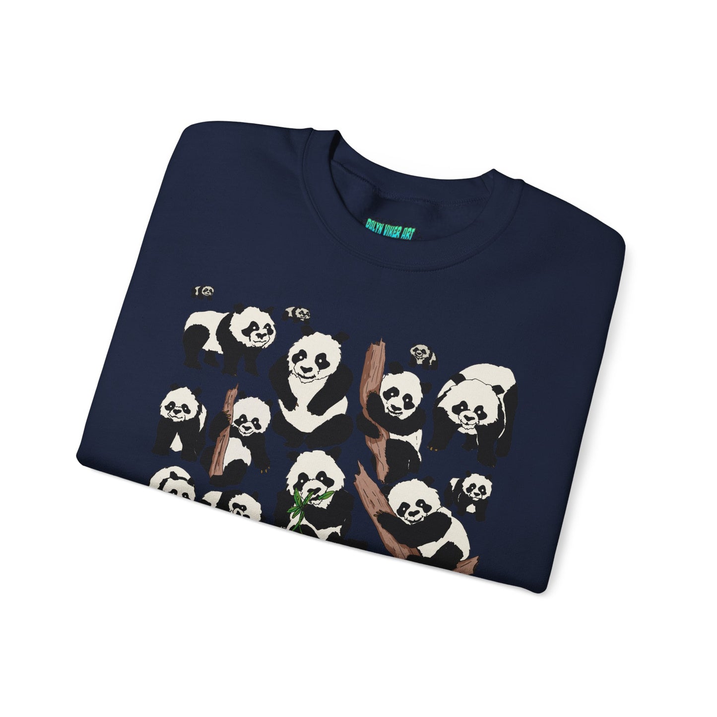 Cozy Panda Crewneck Sweatshirt - Soft Unisex Heavy Blend
