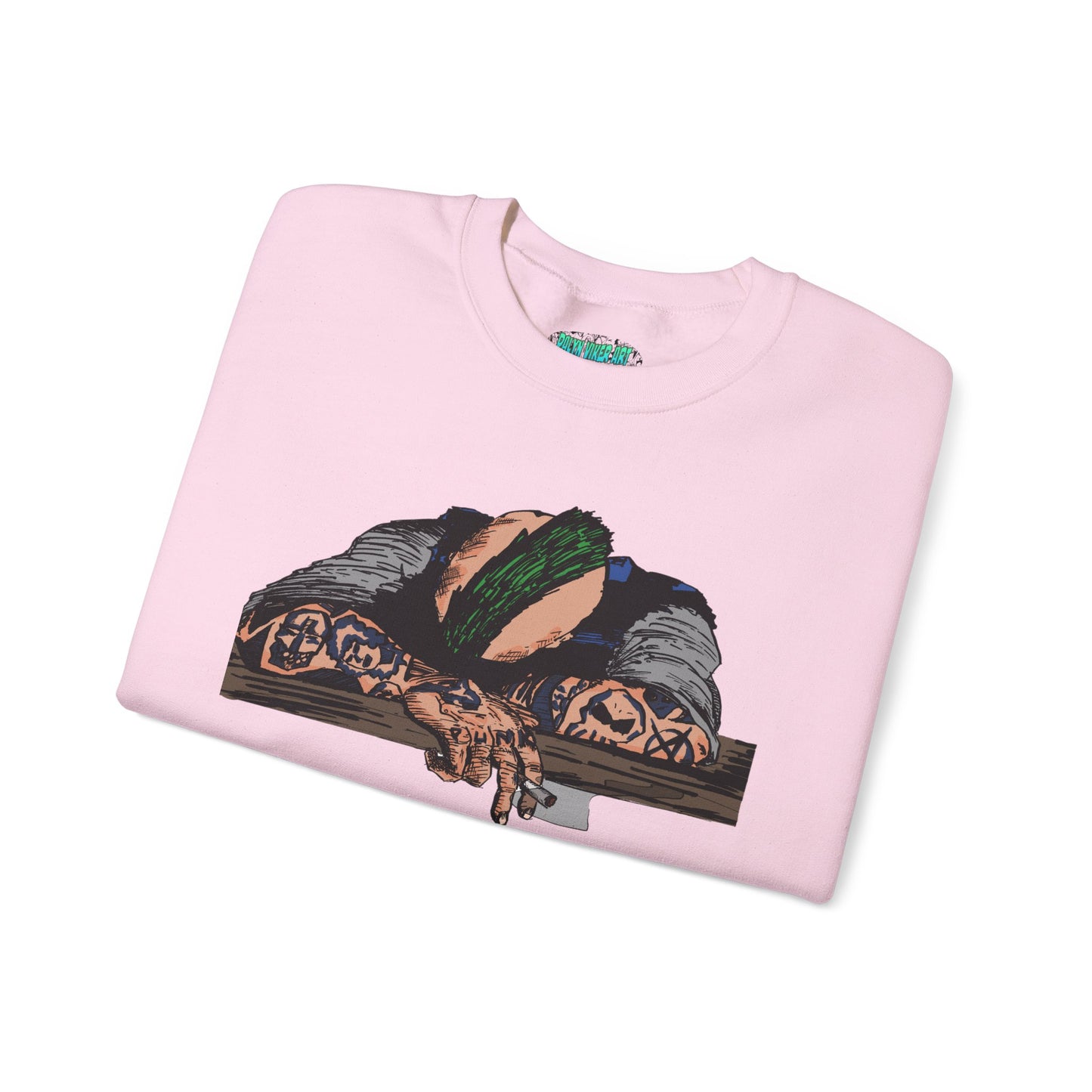 Punk and Done Artistic Unisex Crewneck Sweatshirt - Cozy Vibes