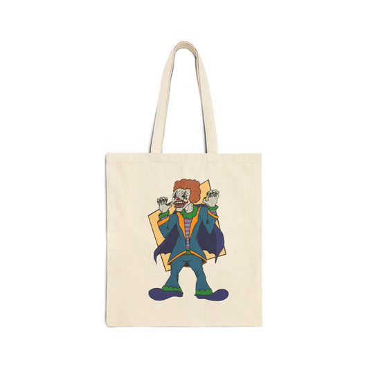 Canvas Tote Bag - Vampire Clown Horror Design