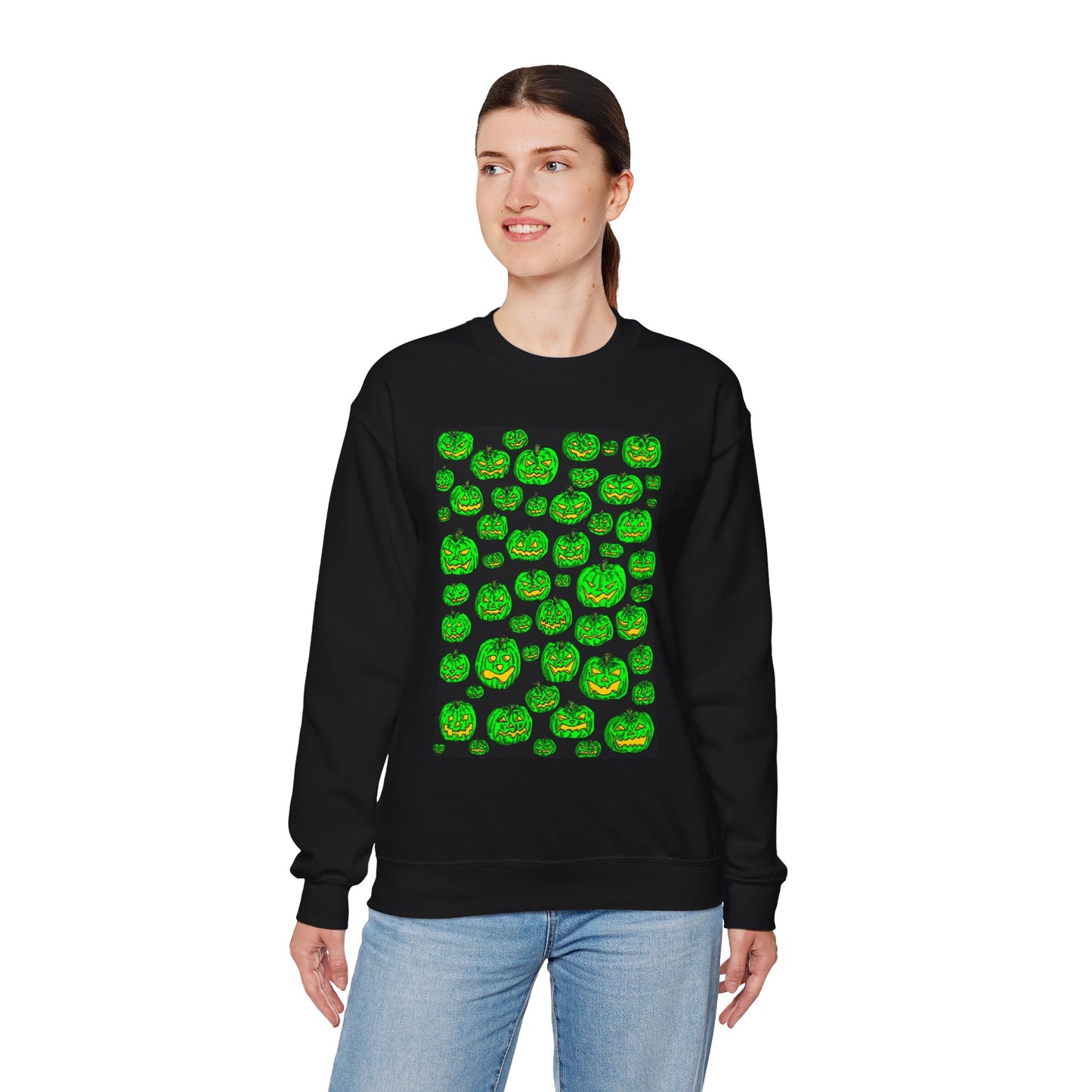 Halloween Pumpkin Crewneck Sweatshirt