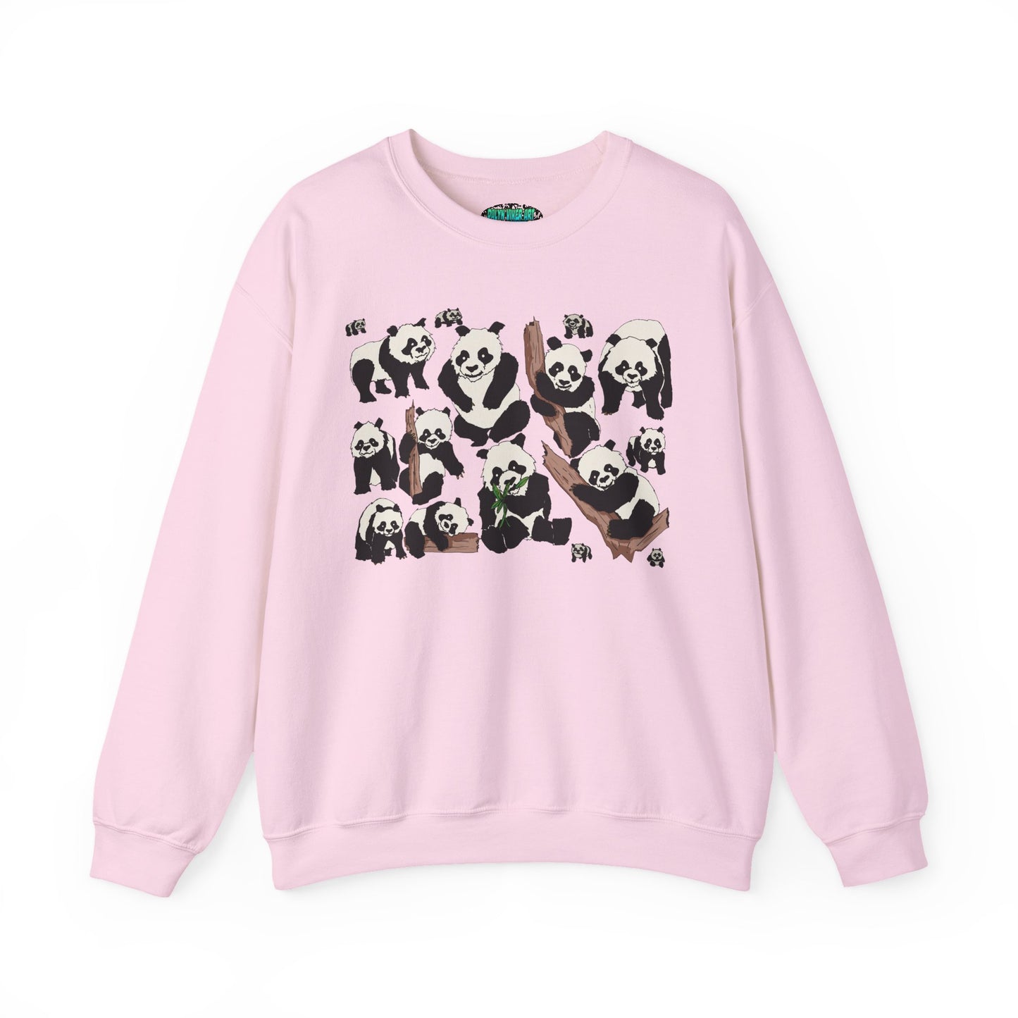 Cozy Panda Crewneck Sweatshirt - Soft Unisex Heavy Blend