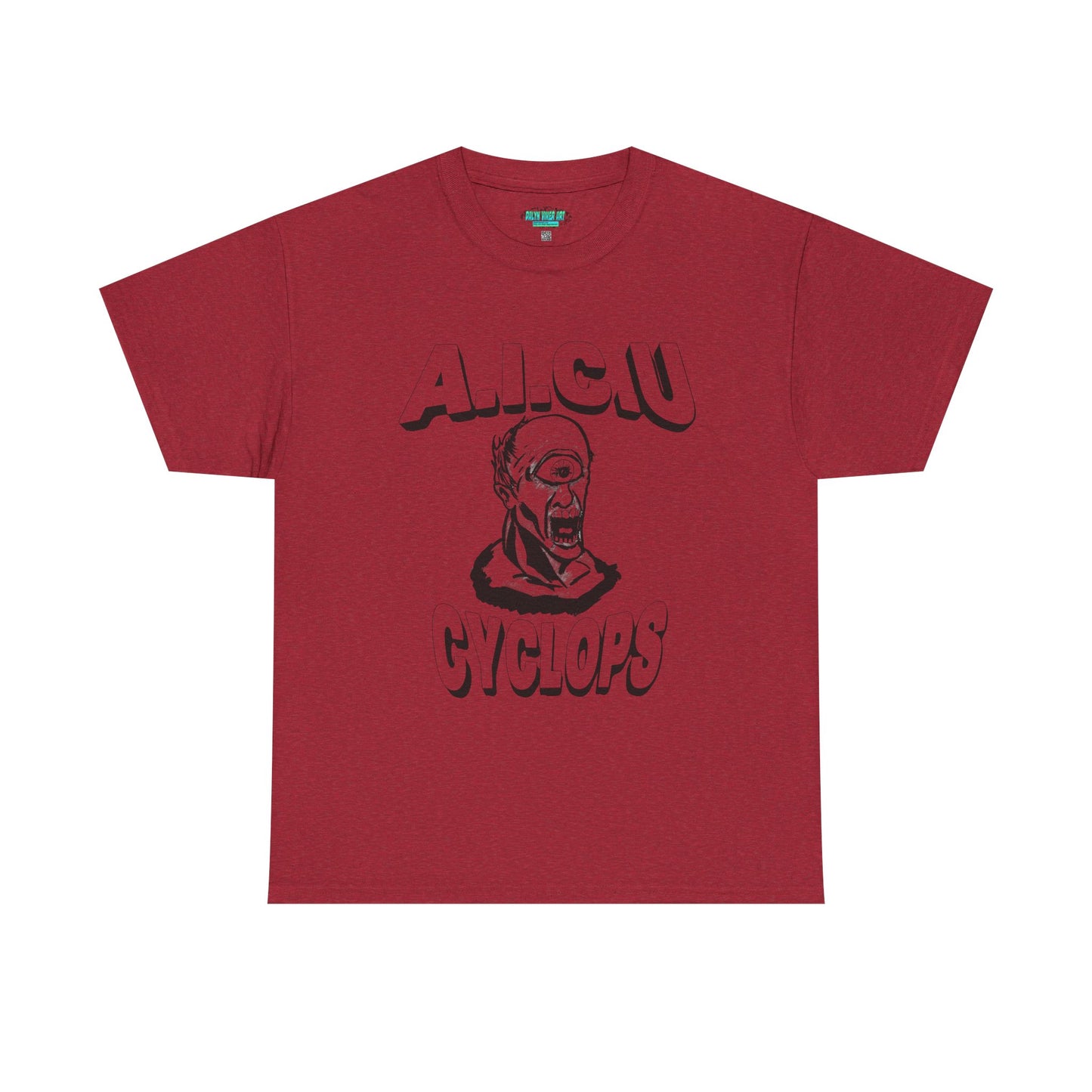 Graphic Unisex Tee - Fake AICU University Cyclops Mascot Mythology Shirt