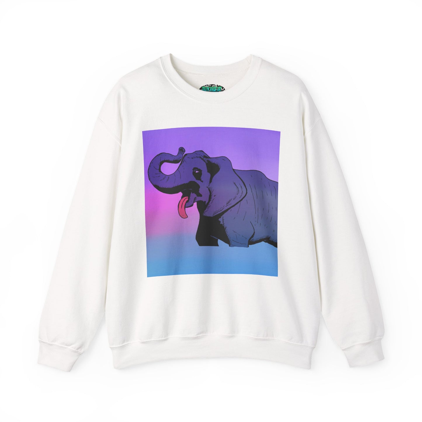 Elephant Art Unisex Crewneck Sweatshirt – Vibrant and Cozy Statement Piece