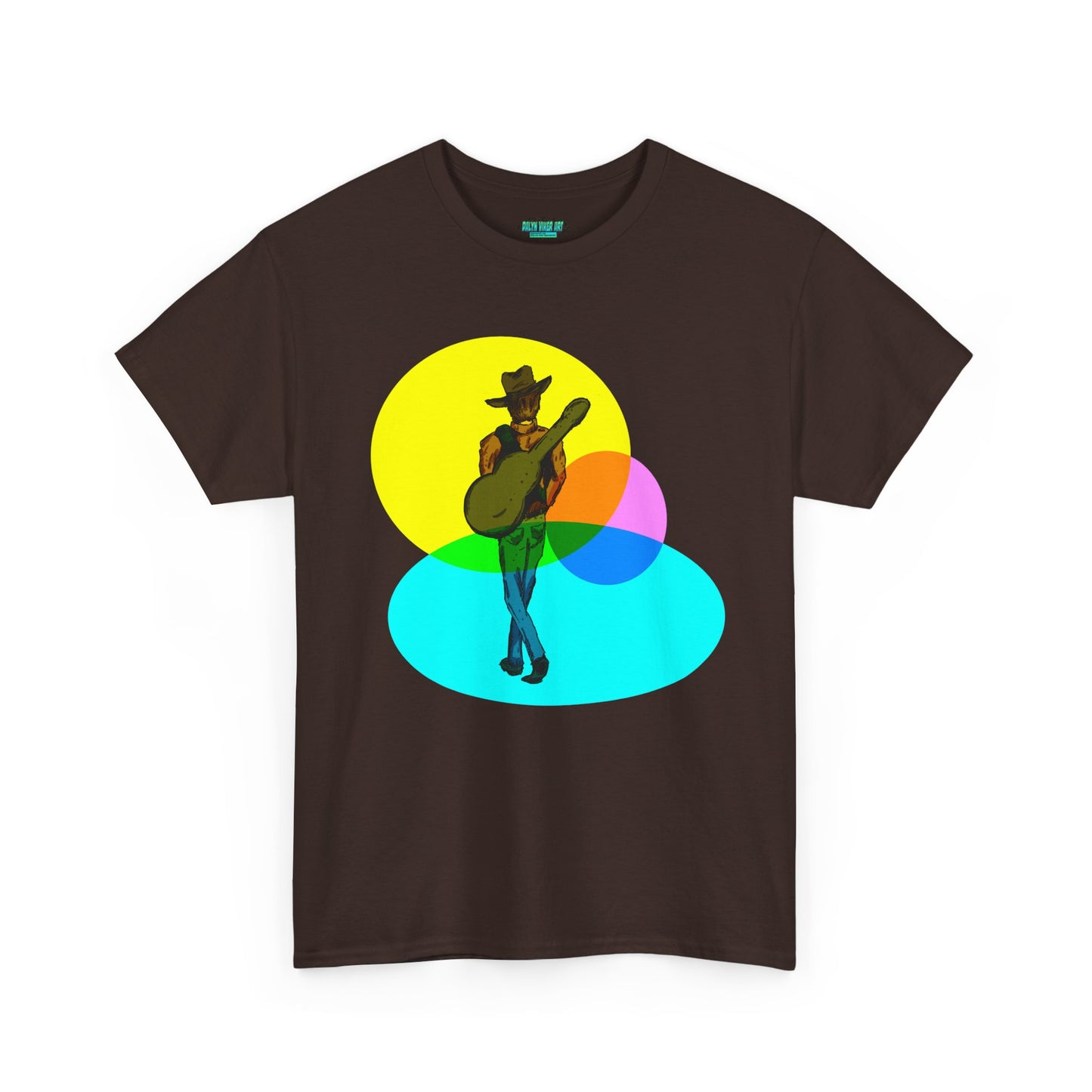 Cowboy Guitar Tee — Colorful Music T‑Shirt