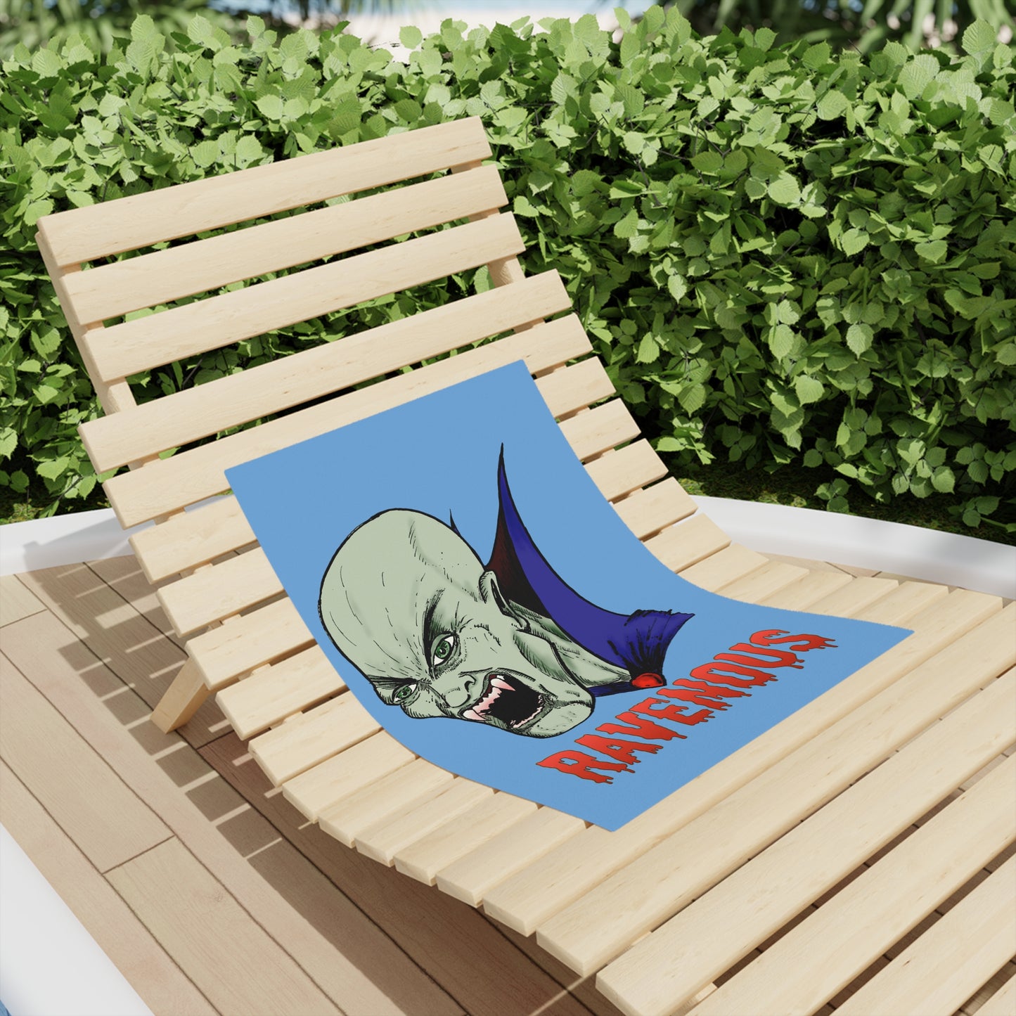 Beach Towels - Ravenous Bloodthirsty Vampire Gothic Horror Design