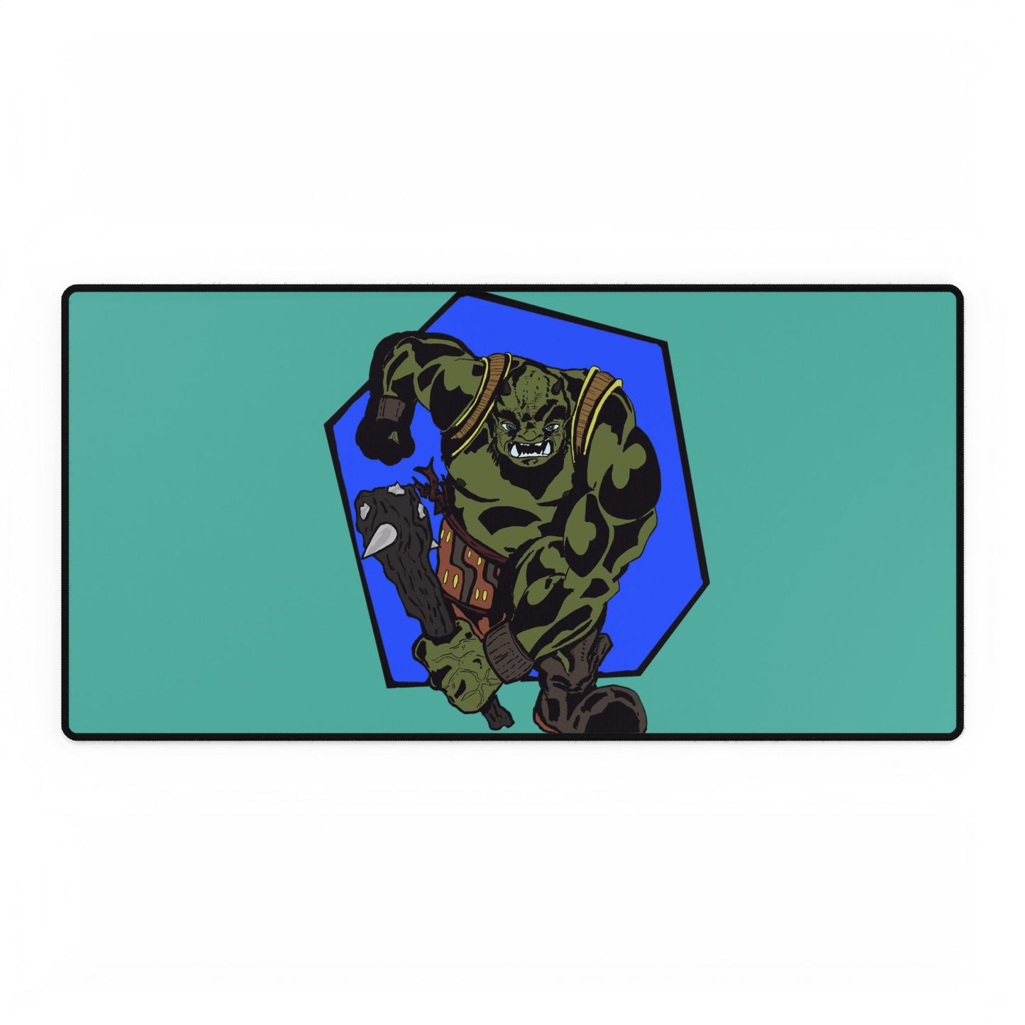 Orc Warrior Gaming Desk Mat — Fantasy RPG Mouse Pad and Card Playing Mat