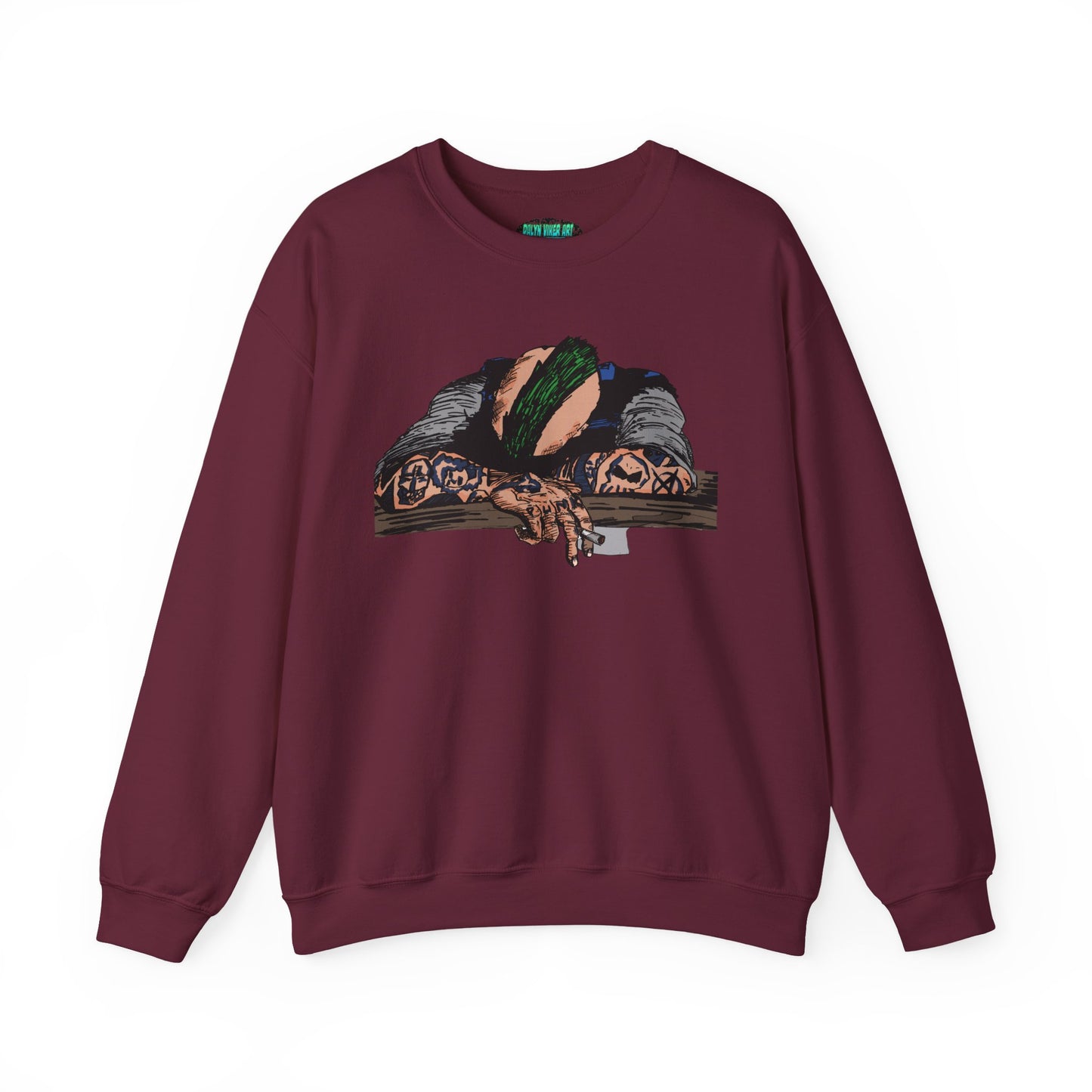 Punk and Done Artistic Unisex Crewneck Sweatshirt - Cozy Vibes