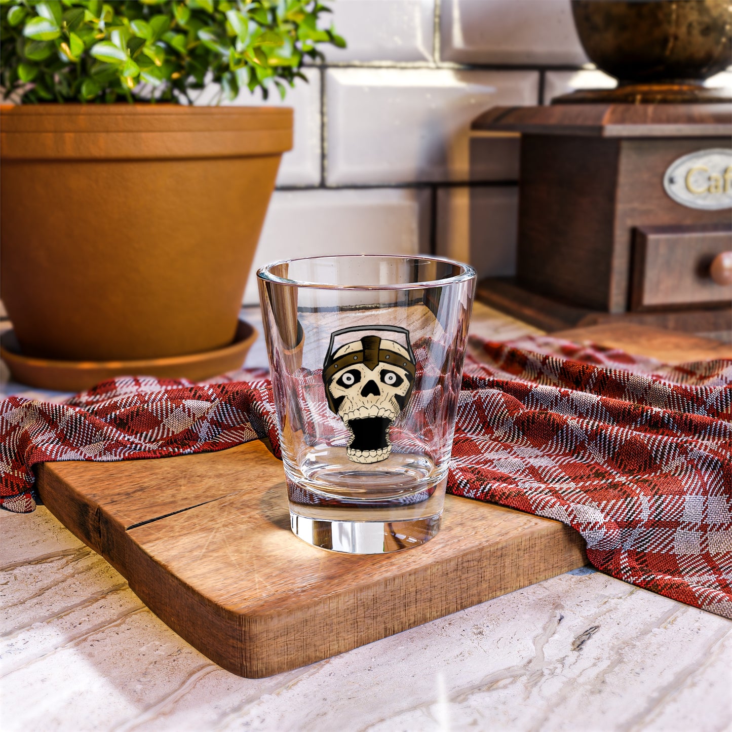 Screaming Skull Design Shot Glass - 1.5oz Unique Drinkware for Halloween & Parties