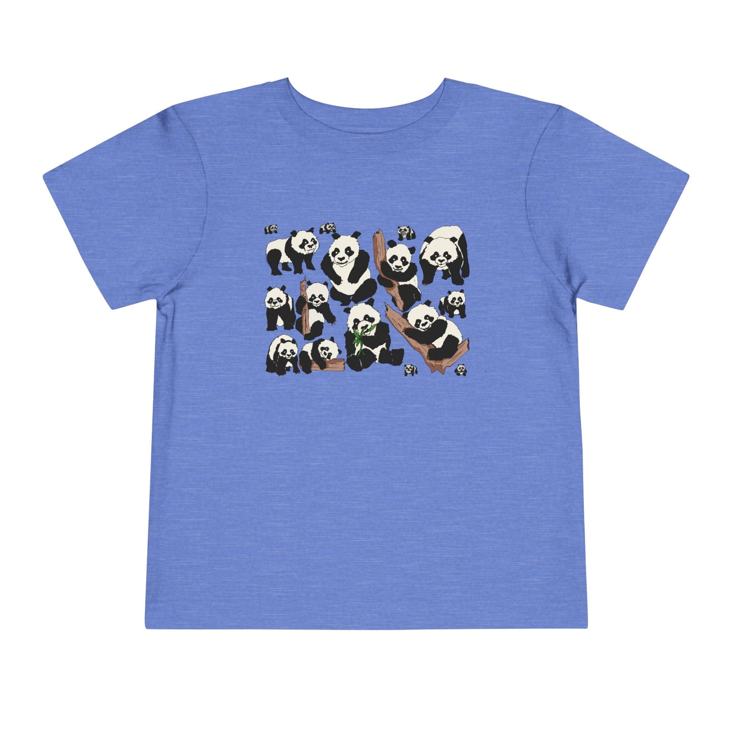 Panda Faces Toddler Tee — Cute Cartoon Panda Print