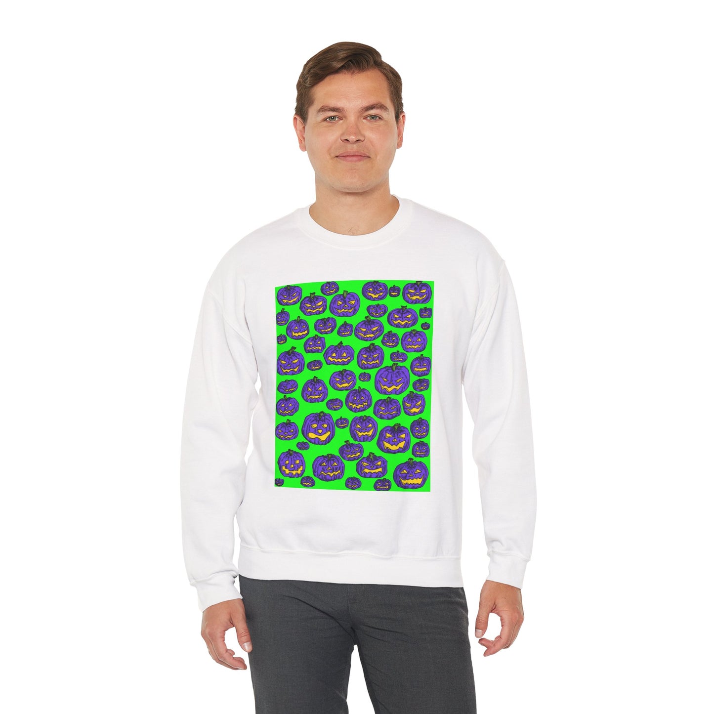 Halloween Pumpkin Crewneck Sweatshirt