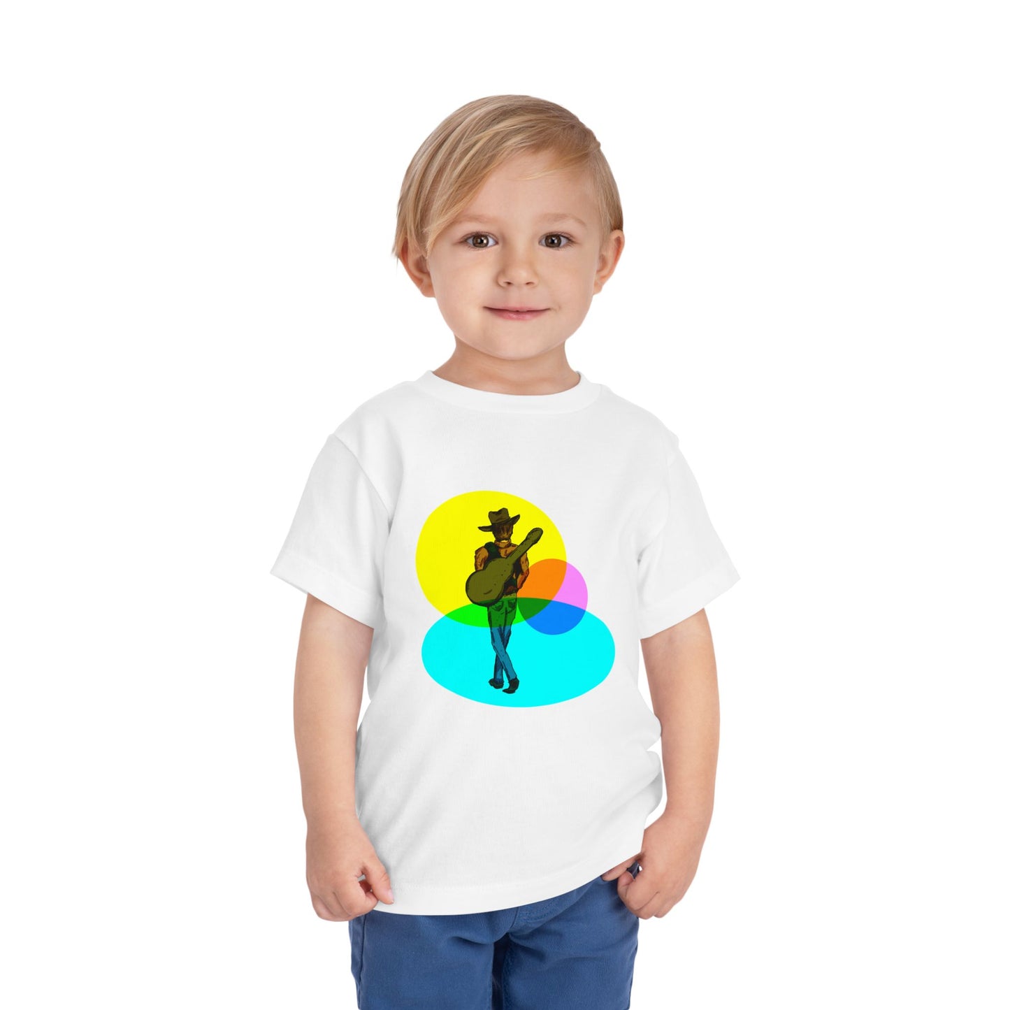 Toddler Tee — Colorful Cowboy Guitar Kids Shirt
