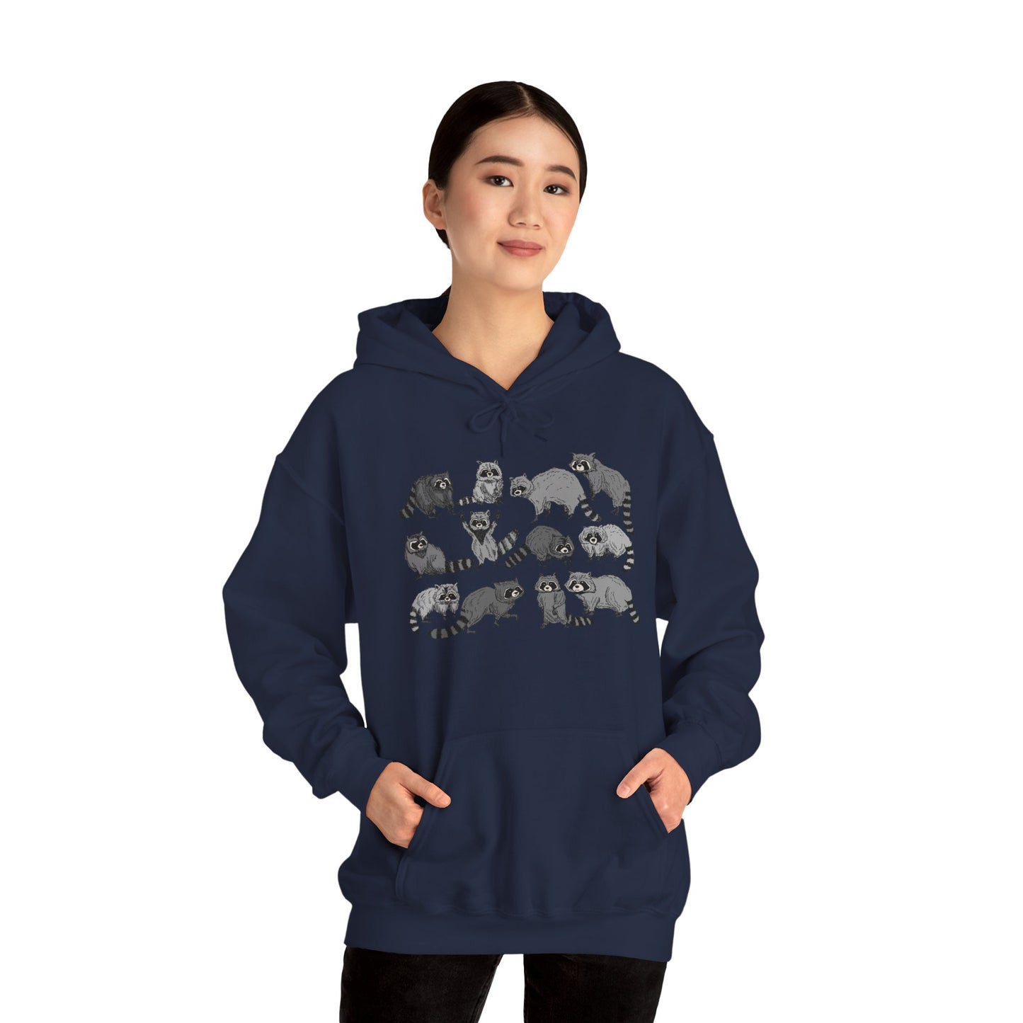 Cute Raccoons Hoodie, Cozy Unisex Sweatshirt, Perfect Gift for Pet Lovers, Casual Wear, Fun Fashion